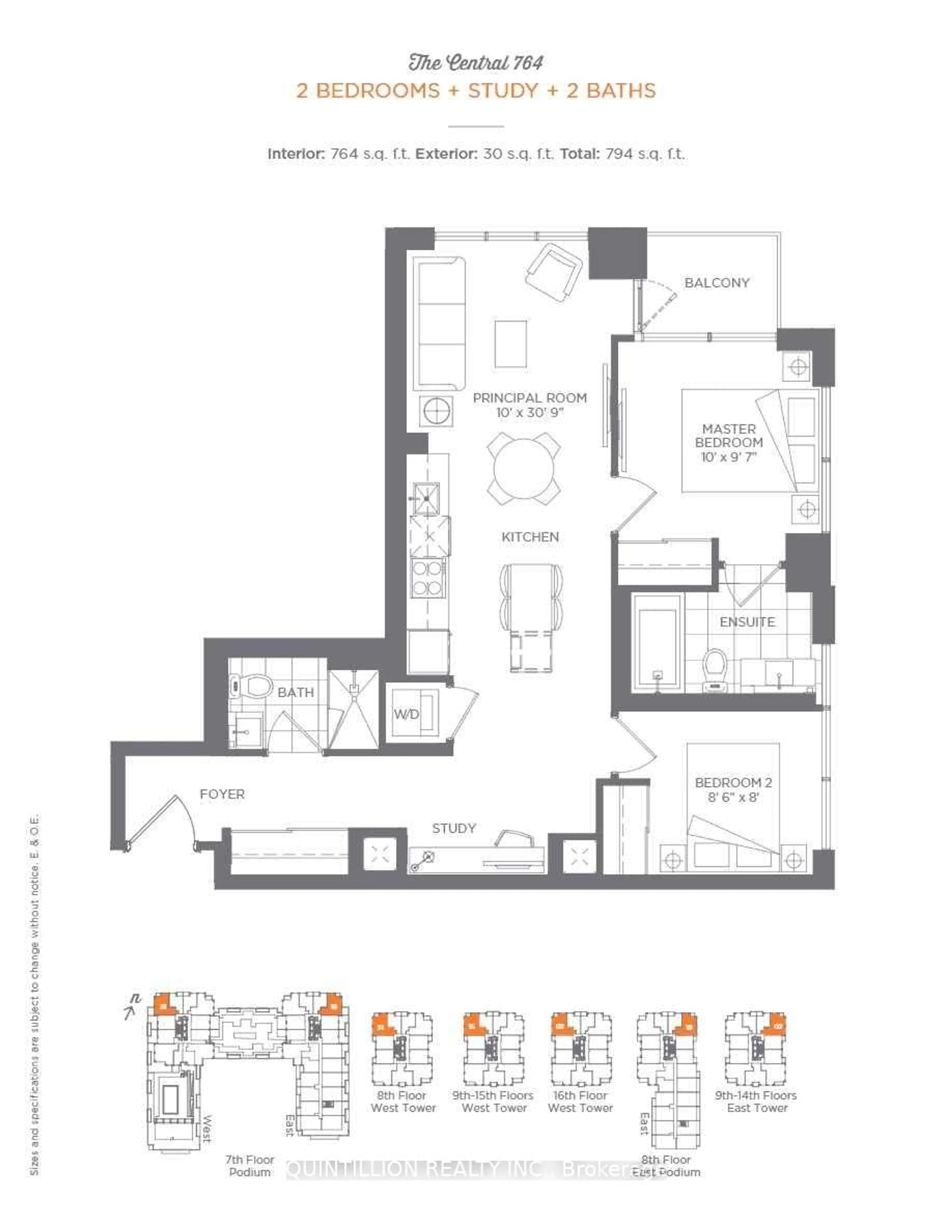 Floor plan for 31 Tippett Rd #1015, Toronto Ontario M3H 0C8