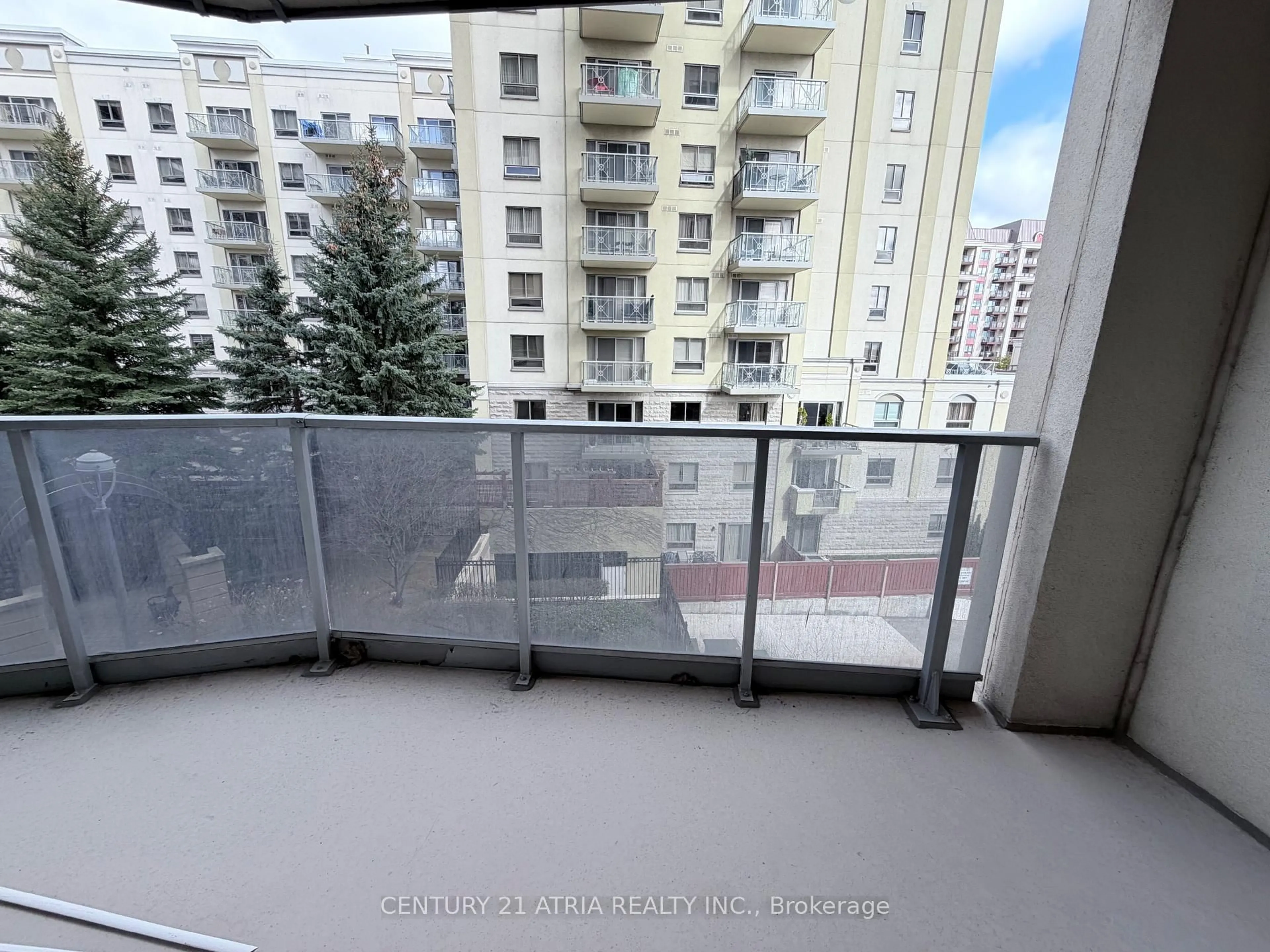 Balcony in the apartment, city buildings view from balcony for 8 Rean Dr #303, Toronto Ontario M2K 3B9