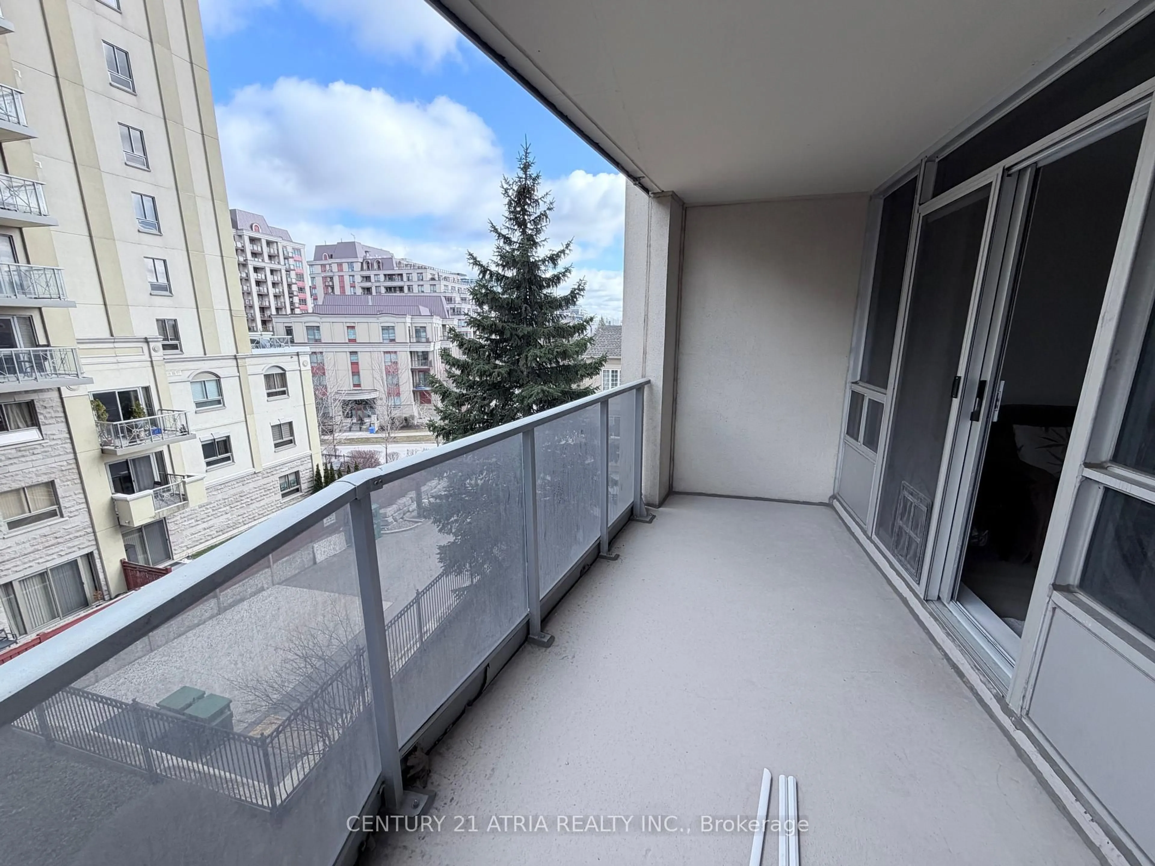 Balcony in the apartment, city buildings view from balcony for 8 Rean Dr #303, Toronto Ontario M2K 3B9