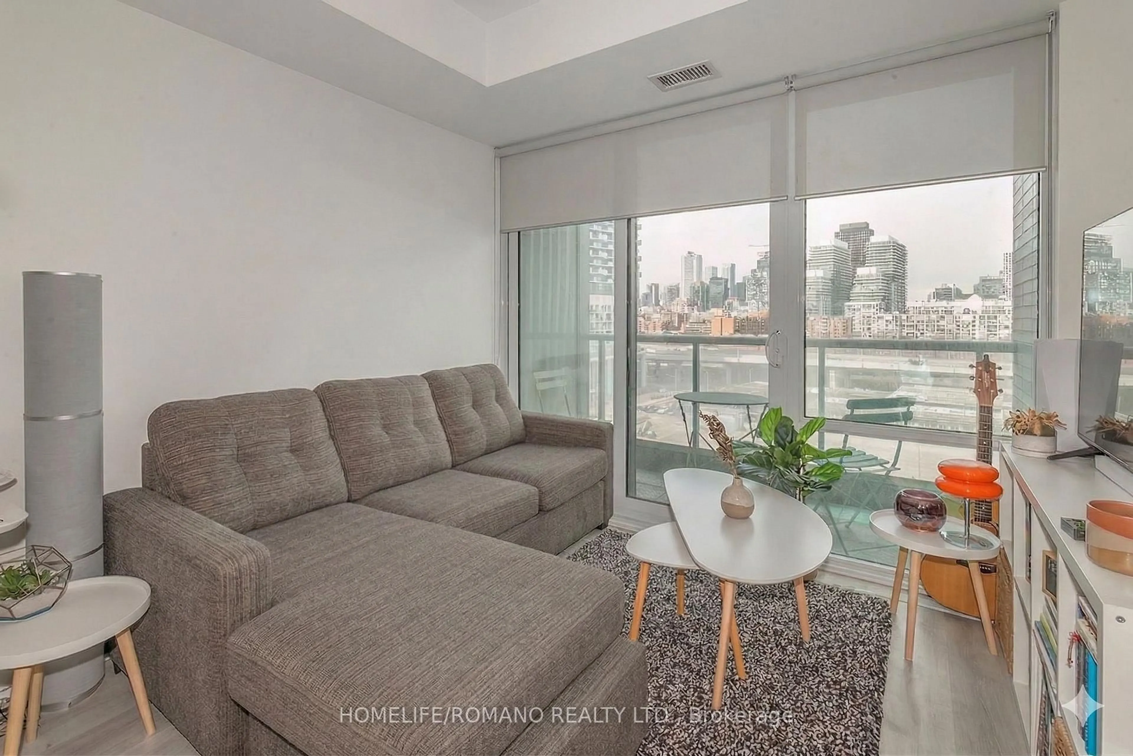 Living room with furniture, unknown for 1 Edgewater Dr #823, Toronto Ontario M5A 0L1