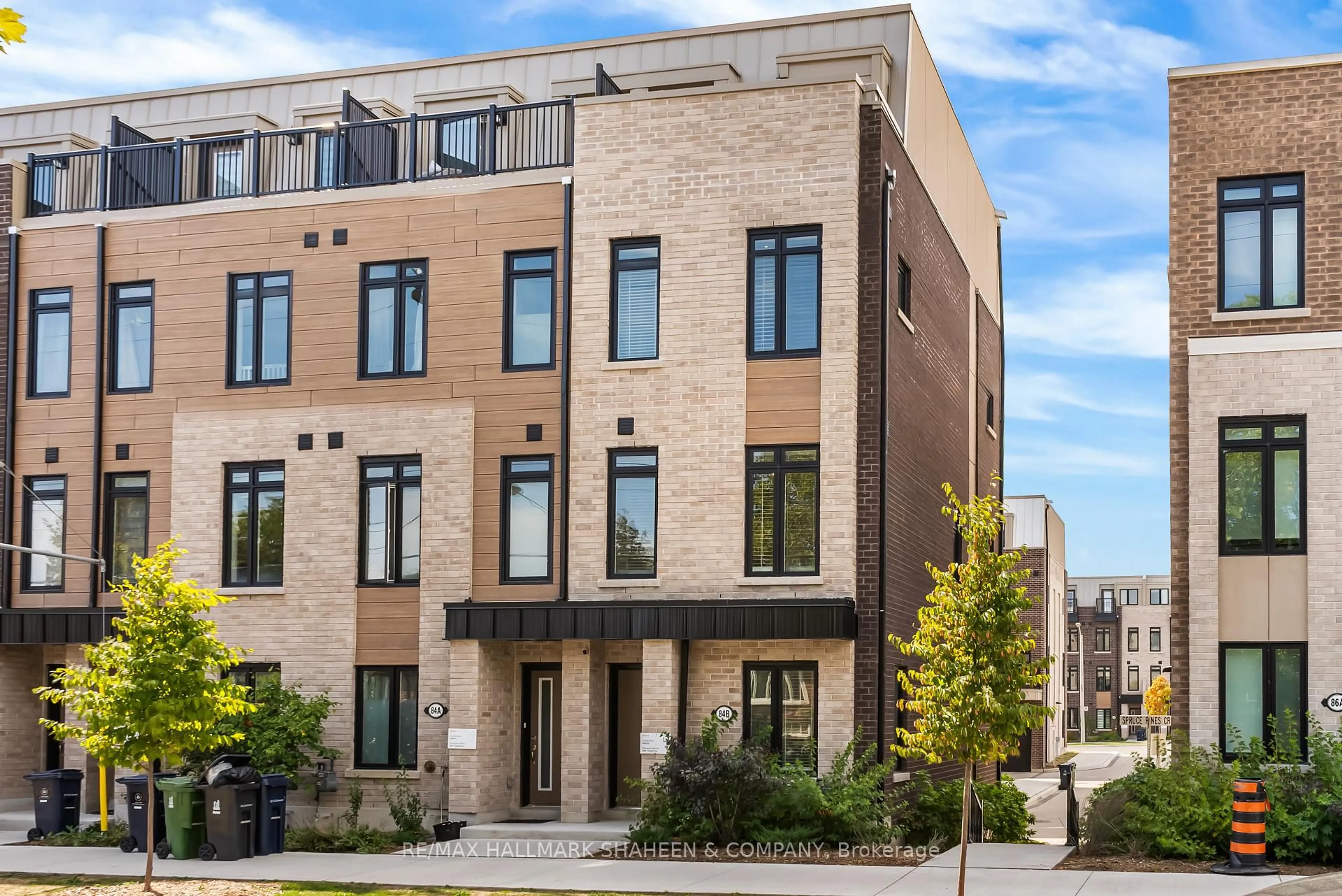 Home with brick exterior material, street for 84B Tisdale Ave, Toronto Ontario M4A 0A9