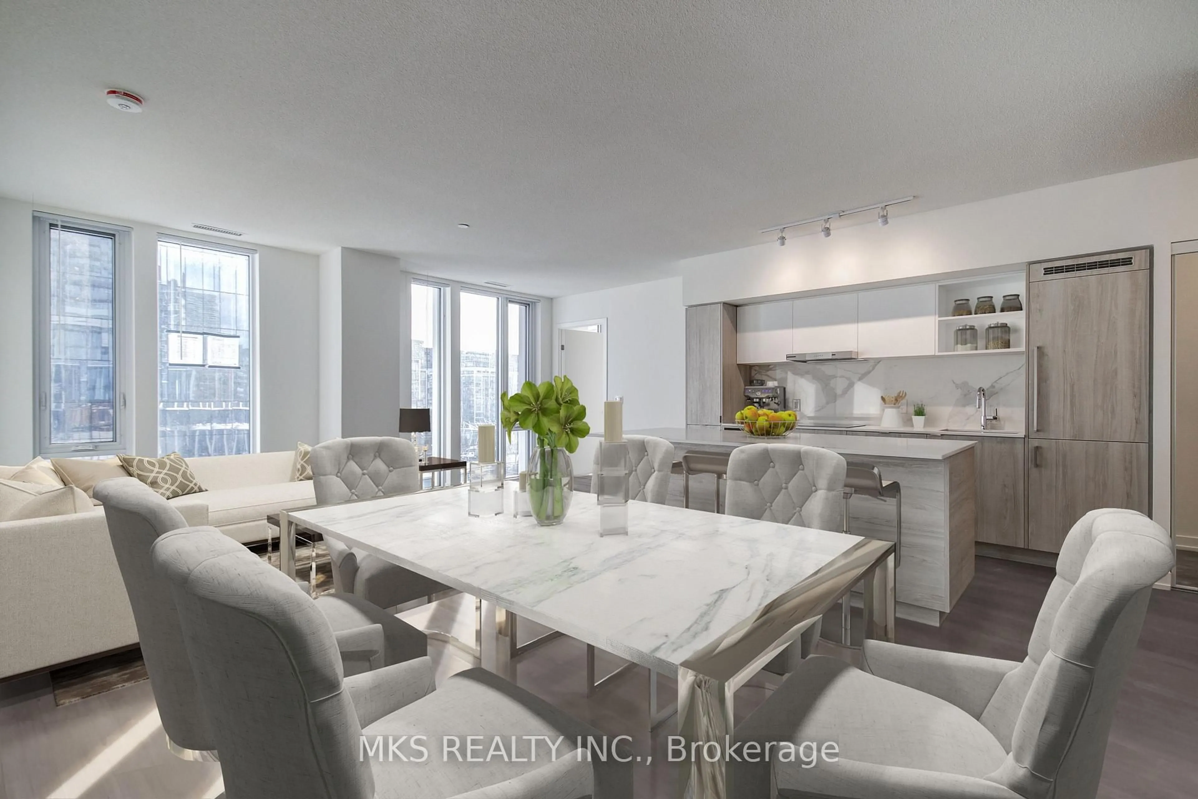 Open concept kitchen, ceramic/tile floor for 138 Downes St #815, Toronto Ontario M5E 0E4