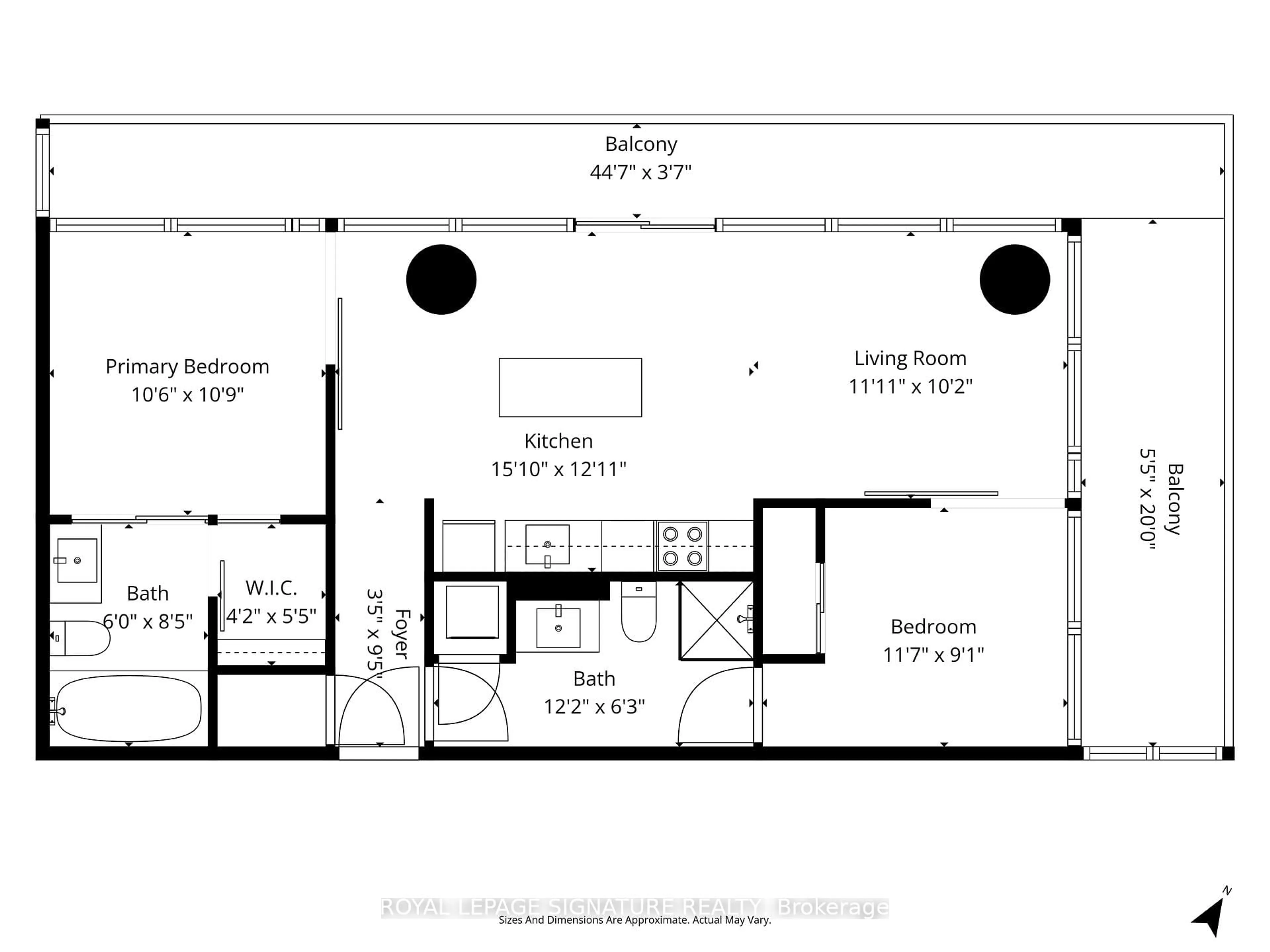 Floor plan for 70 Distillery Lane #1103, Toronto Ontario M5A 0E3