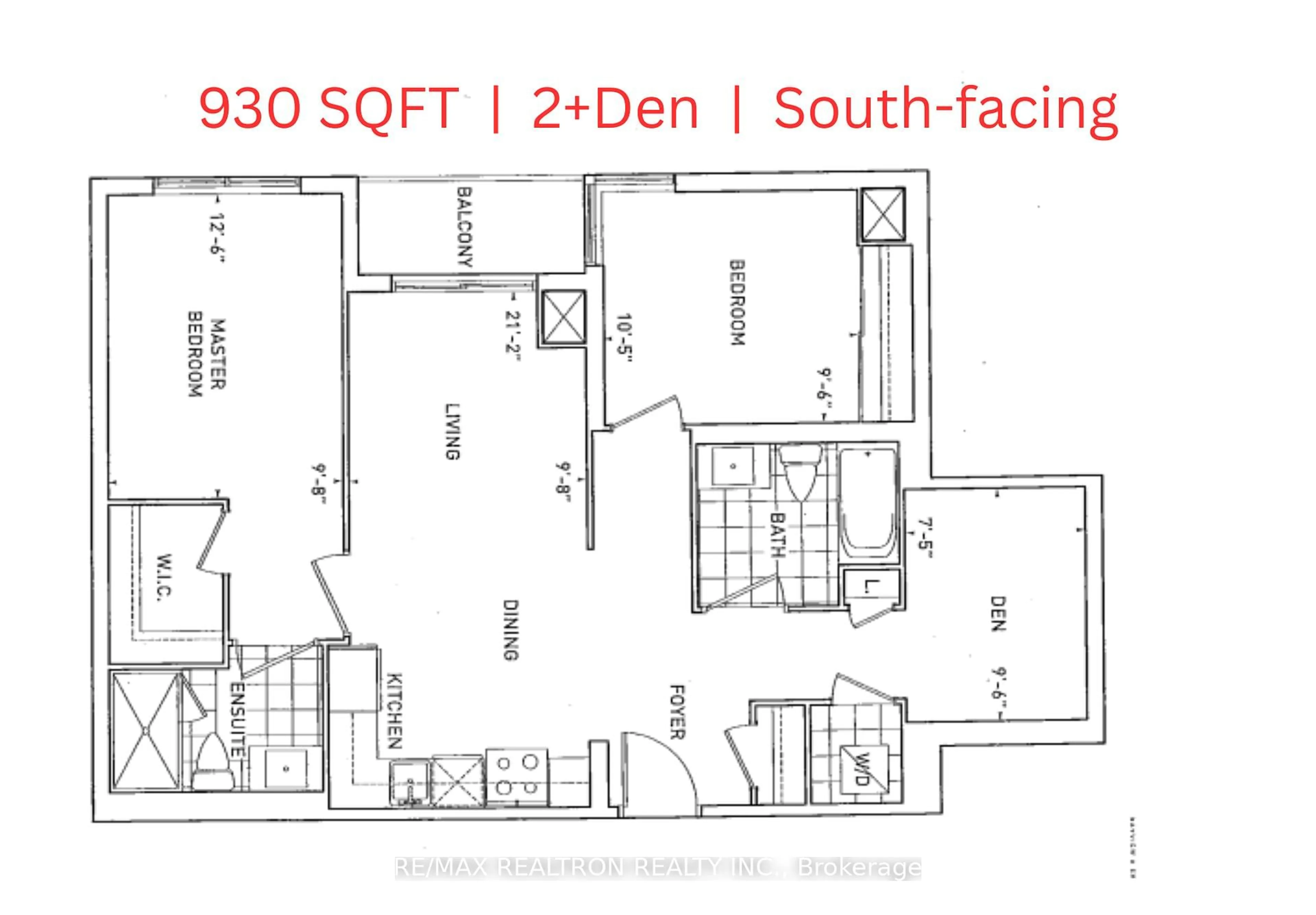 Floor plan for 591 Sheppard Ave Ave #732, Toronto Ontario M2K 0G2