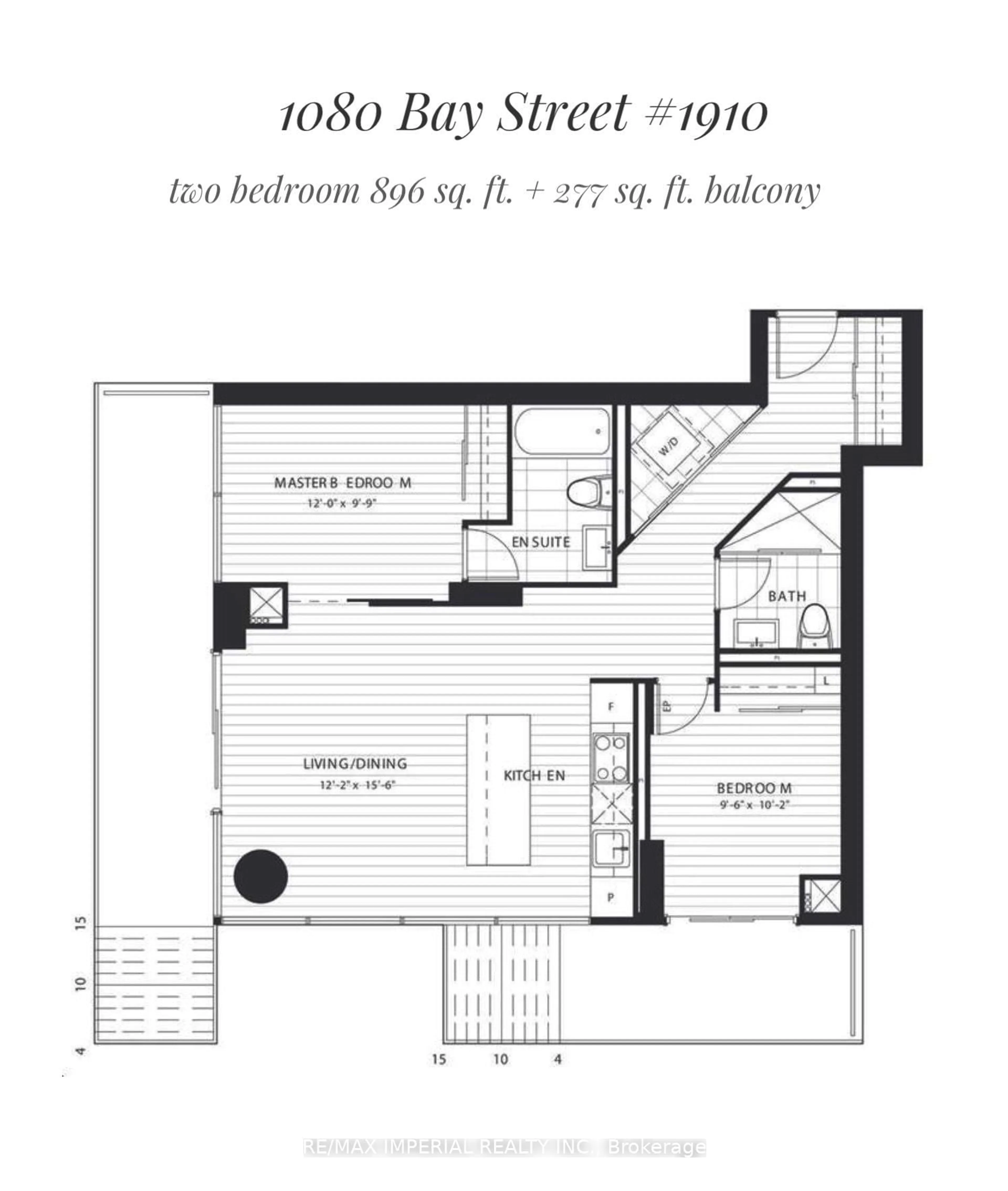 Floor plan for 1080 Bay St #1910, Toronto Ontario M5S 0A5