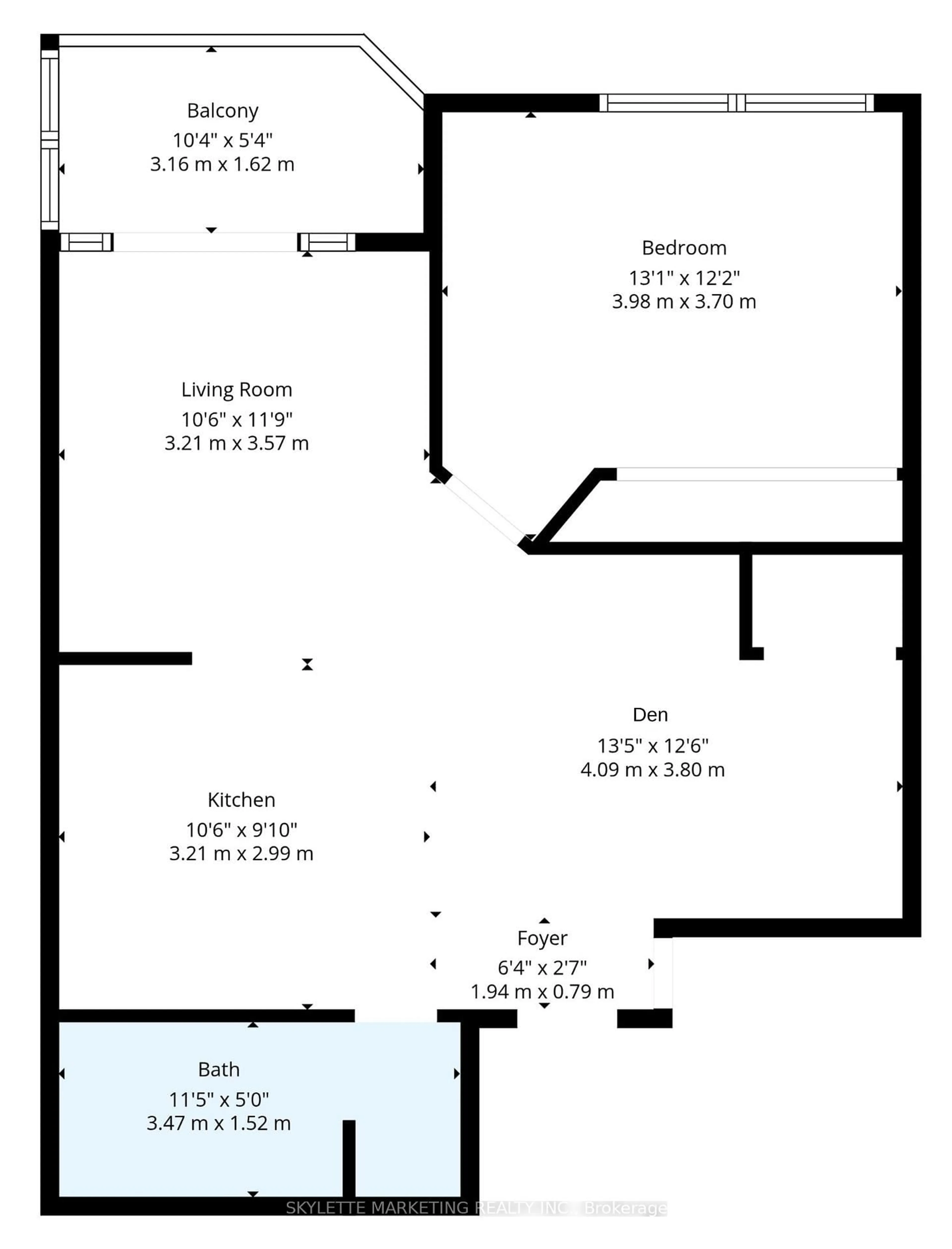 Floor plan for 801 Sheppard Ave #701, Toronto Ontario M3H 0A8