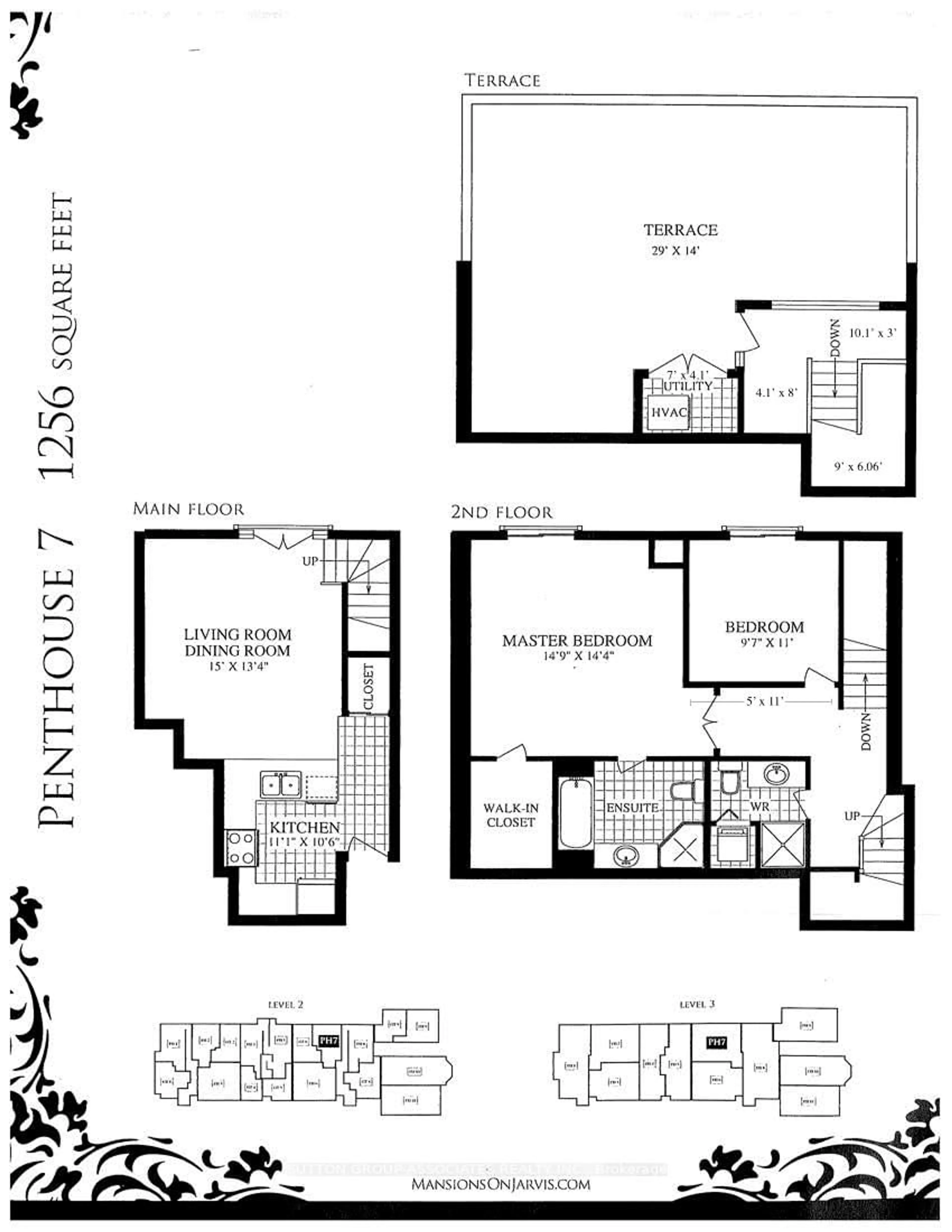 Floor plan for 539 Jarvis St #PH7, Toronto Ontario M4Y 2H7