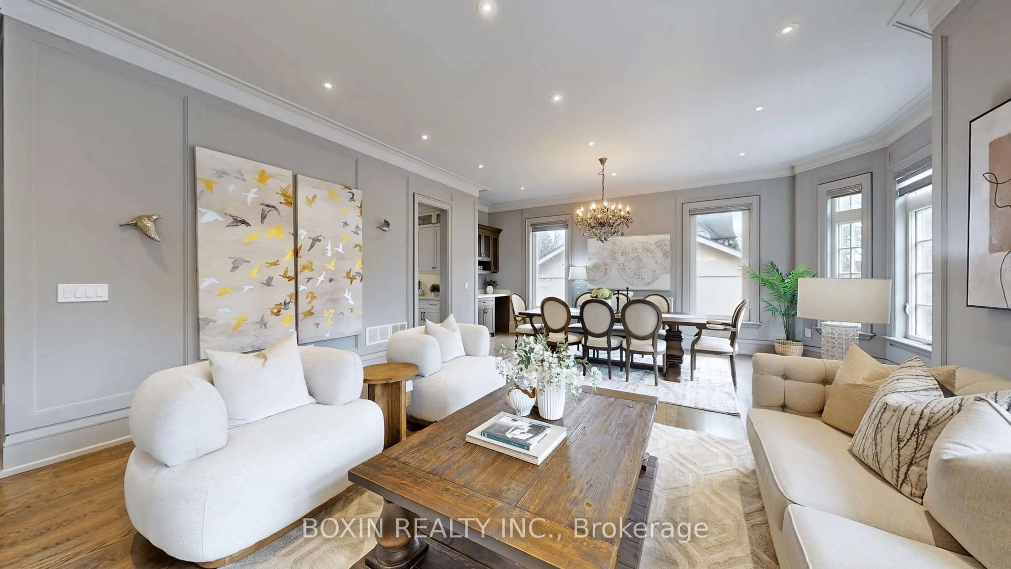 Dining room, wood/laminate floor for 11 Tremont Cres, Toronto Ontario M3B 2R9