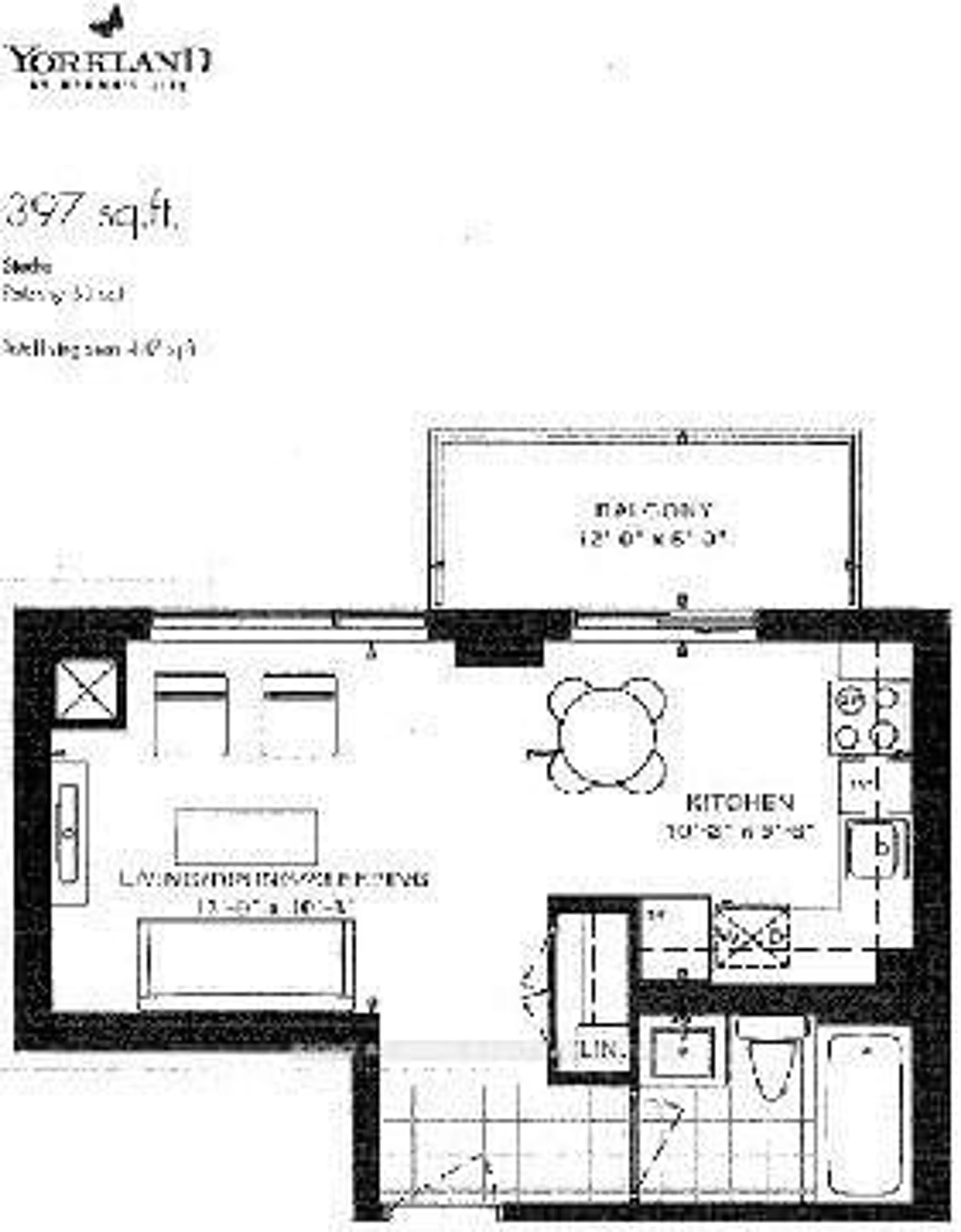 Floor plan for 275 Yorkland Rd #2803, Toronto Ontario M2J 0B4