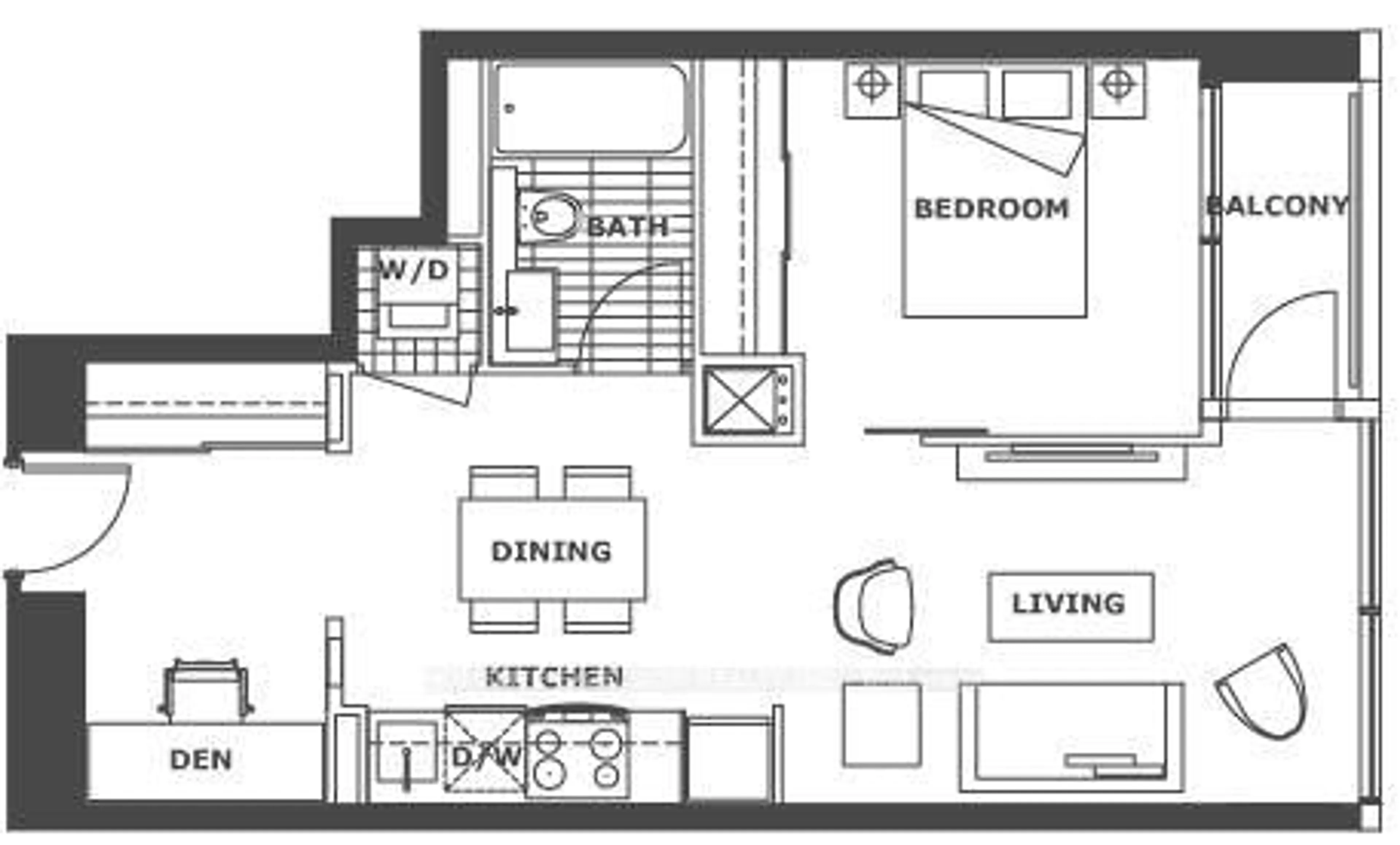 Floor plan for 25 Telegram Mews #3203, Toronto Ontario M5V 3Z1