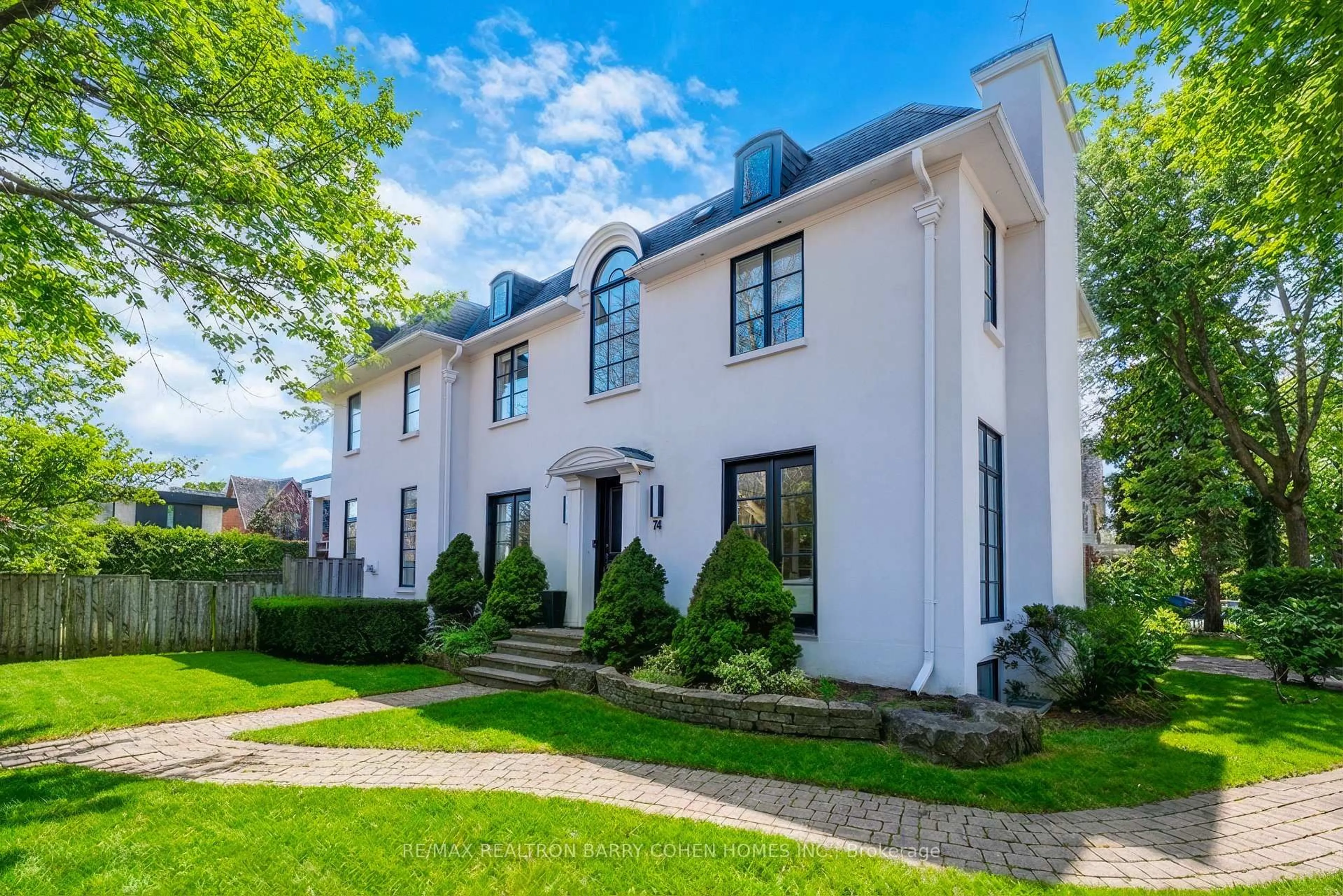 Home with brick exterior material, street for 74 Esgore Dr, Toronto Ontario M5M 3R7