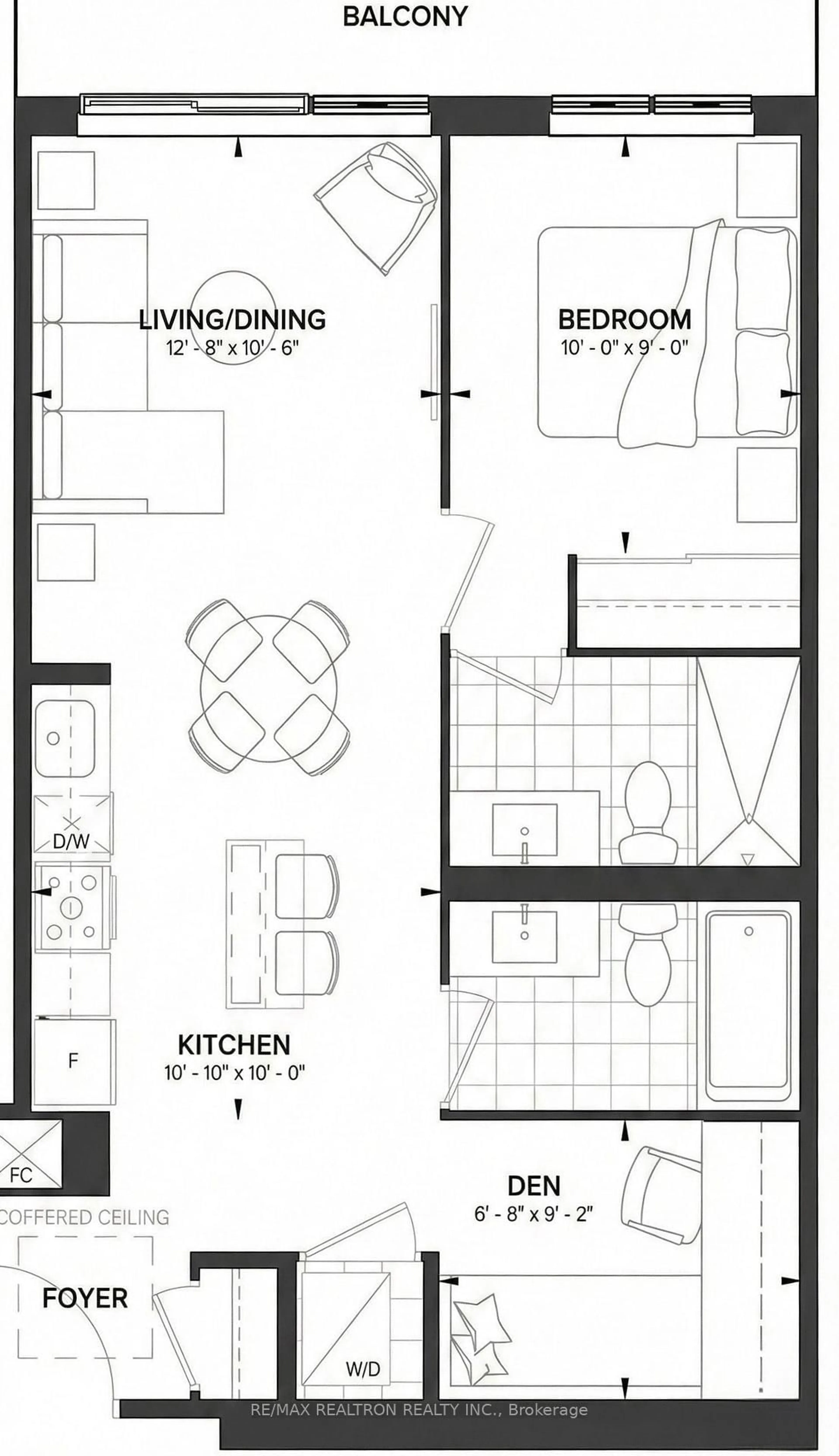 Floor plan for 15 Ellerslie Ave #2611, Toronto Ontario M2N 0L7
