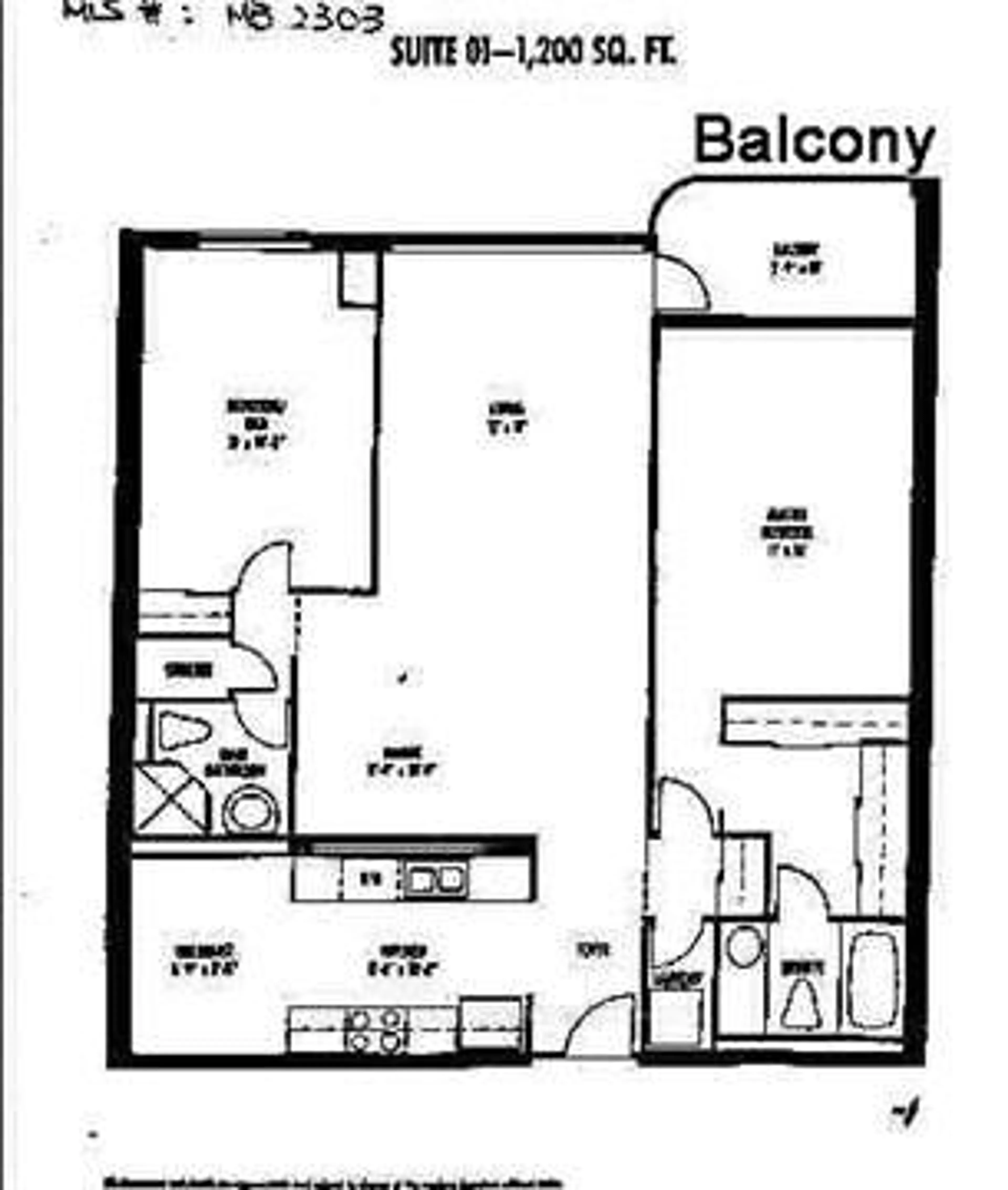 Floor plan for 100 Upper Madison Ave #2601, Toronto Ontario M2N 6M4