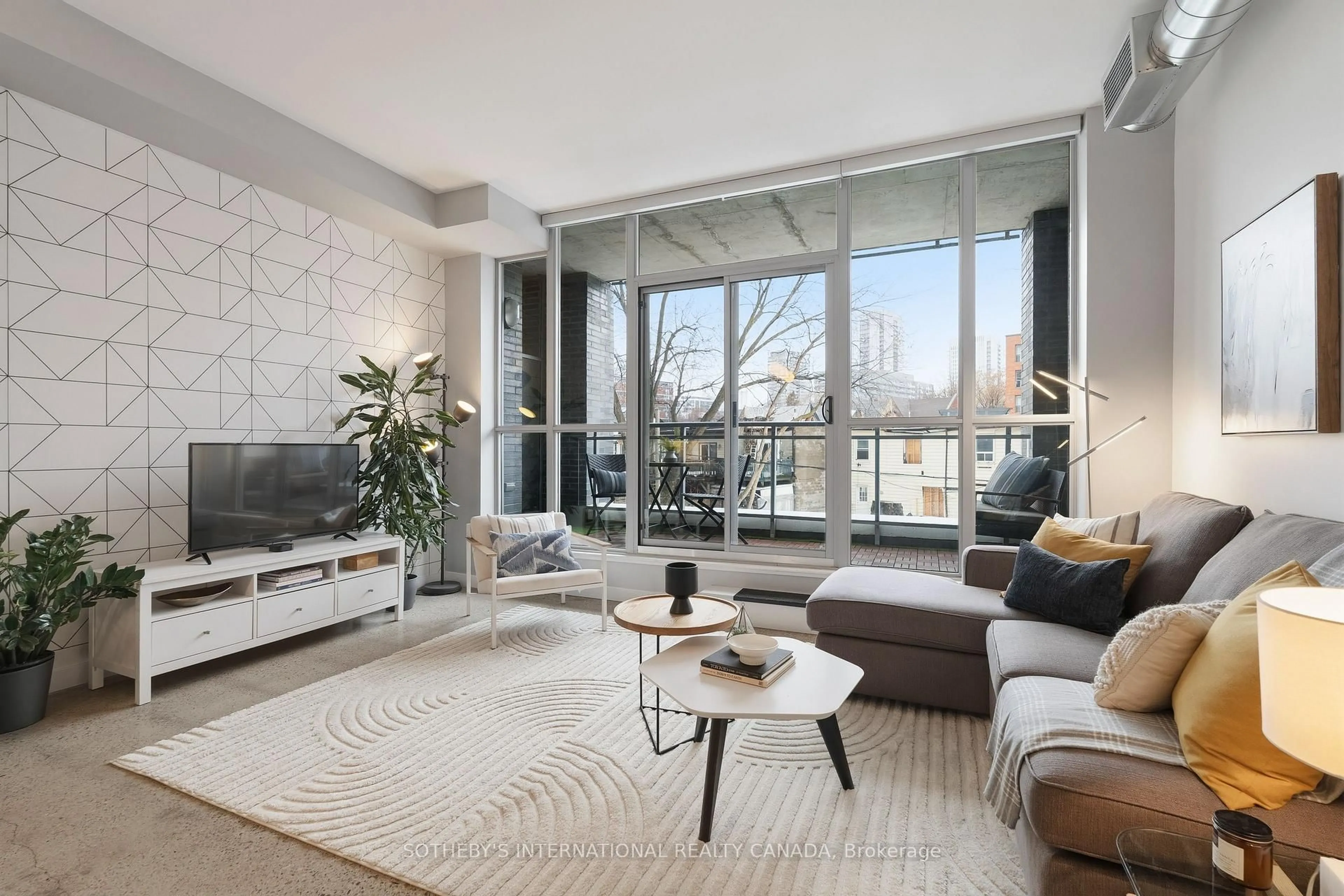 Living room with furniture, unknown for 510 King St #215, Toronto Ontario M5A 0E5