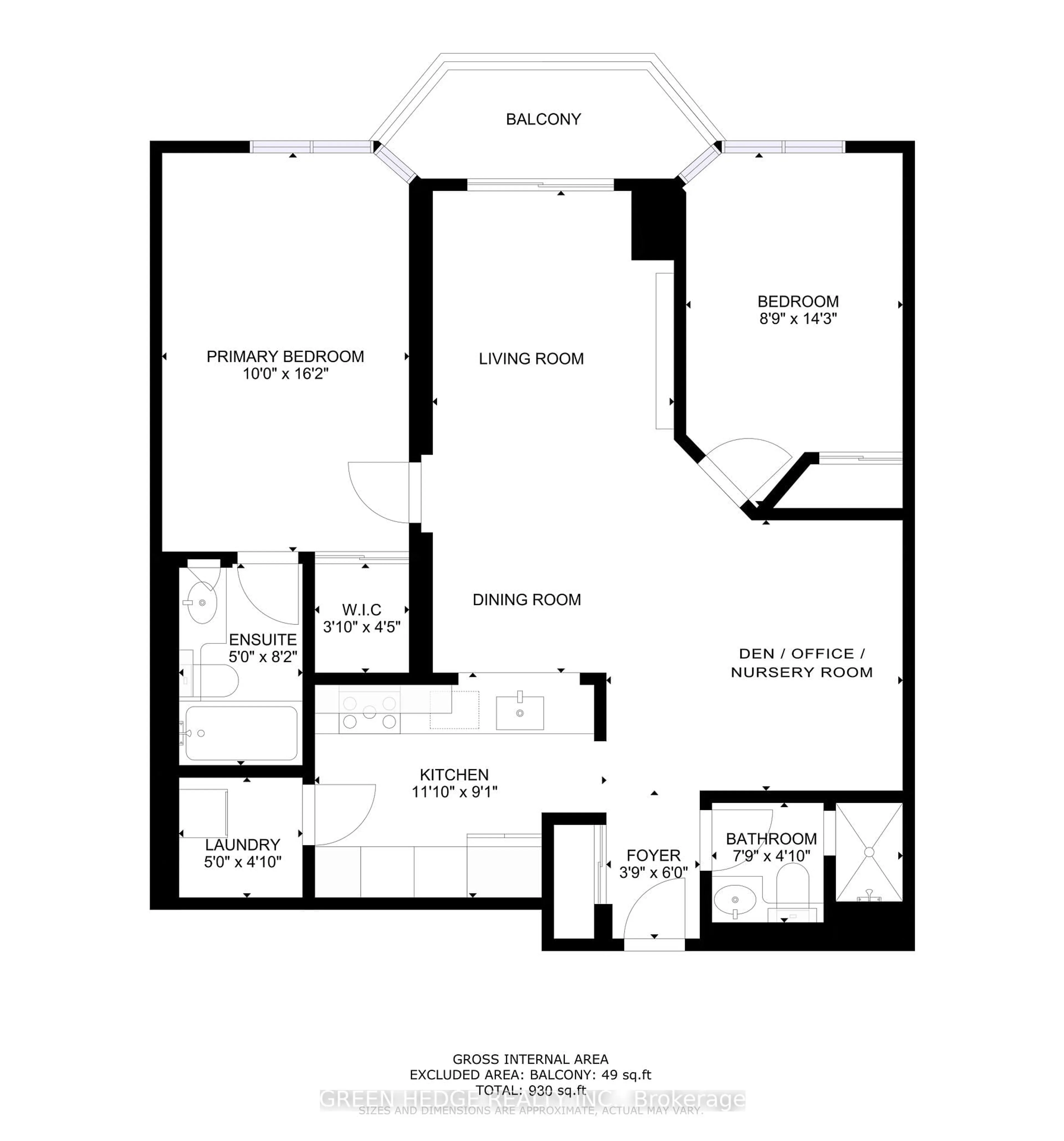 Floor plan for 1700 Eglinton Ave #901, Toronto Ontario M4A 2X4