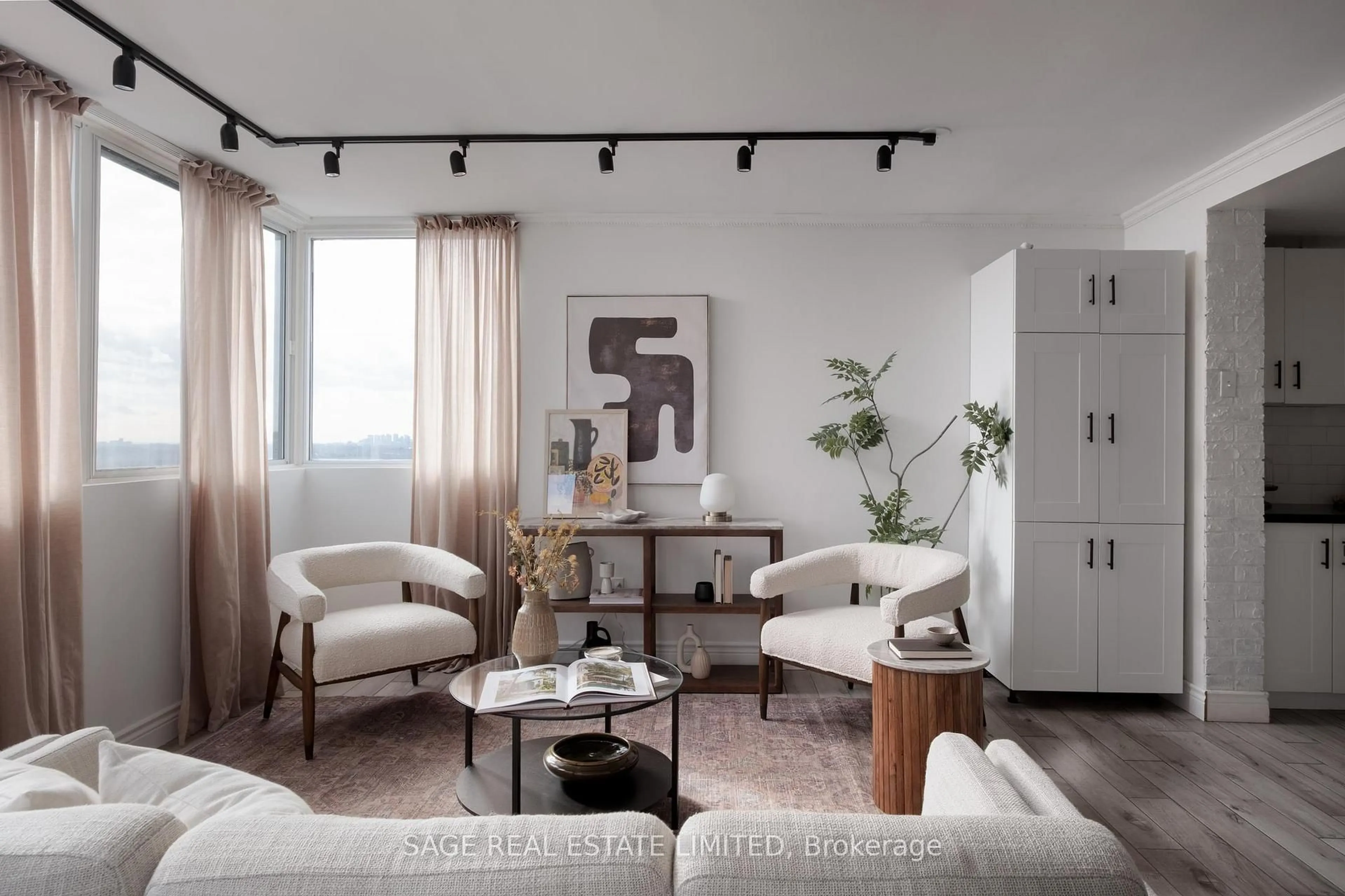 Living room with furniture, unknown for 80 Antibes Dr #2506, Toronto Ontario M2R 3N5