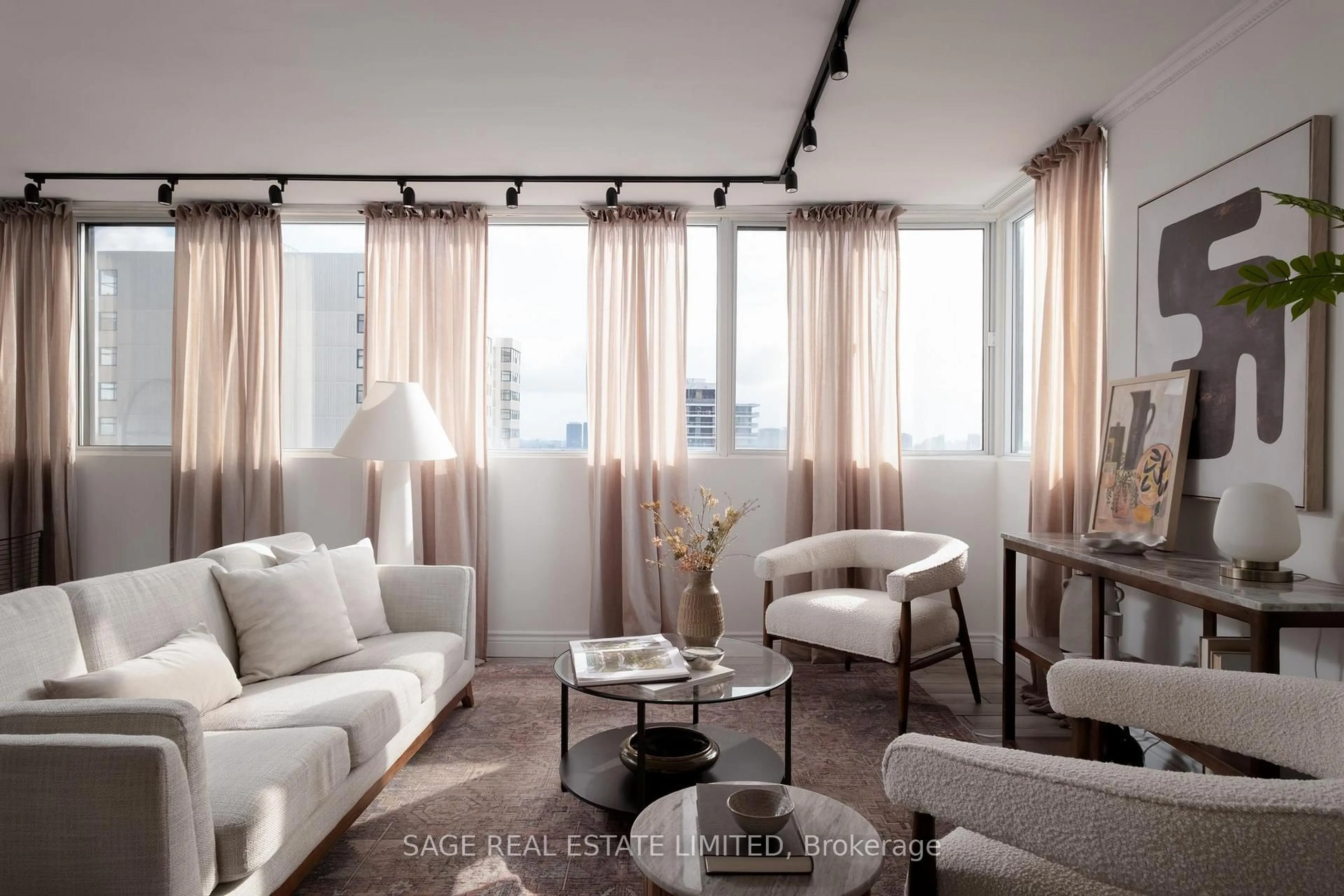 Living room with furniture, unknown for 80 Antibes Dr #2506, Toronto Ontario M2R 3N5