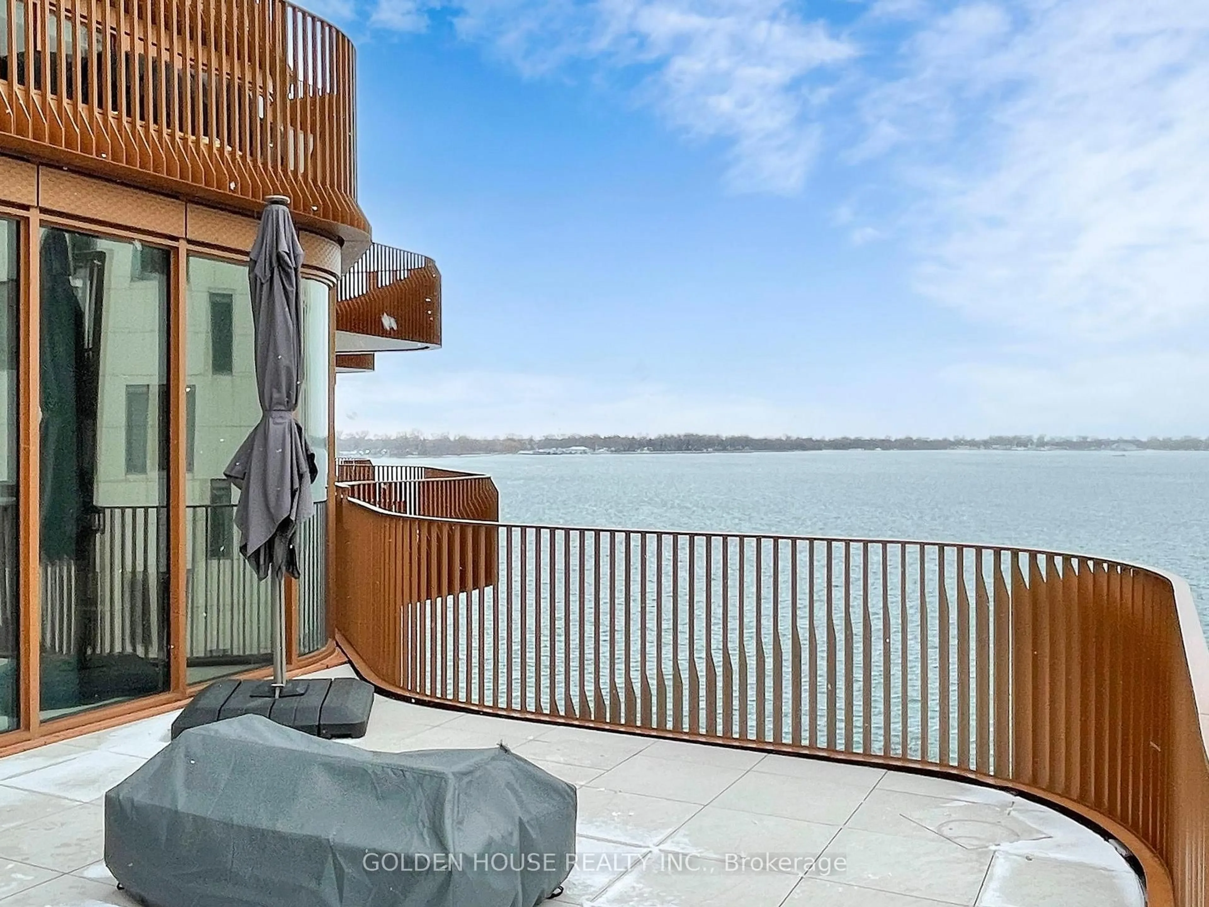 Balcony in the apartment, water/lake/river/ocean view for 155 Merchants' Wharf #715, Toronto Ontario M5A 0Y4