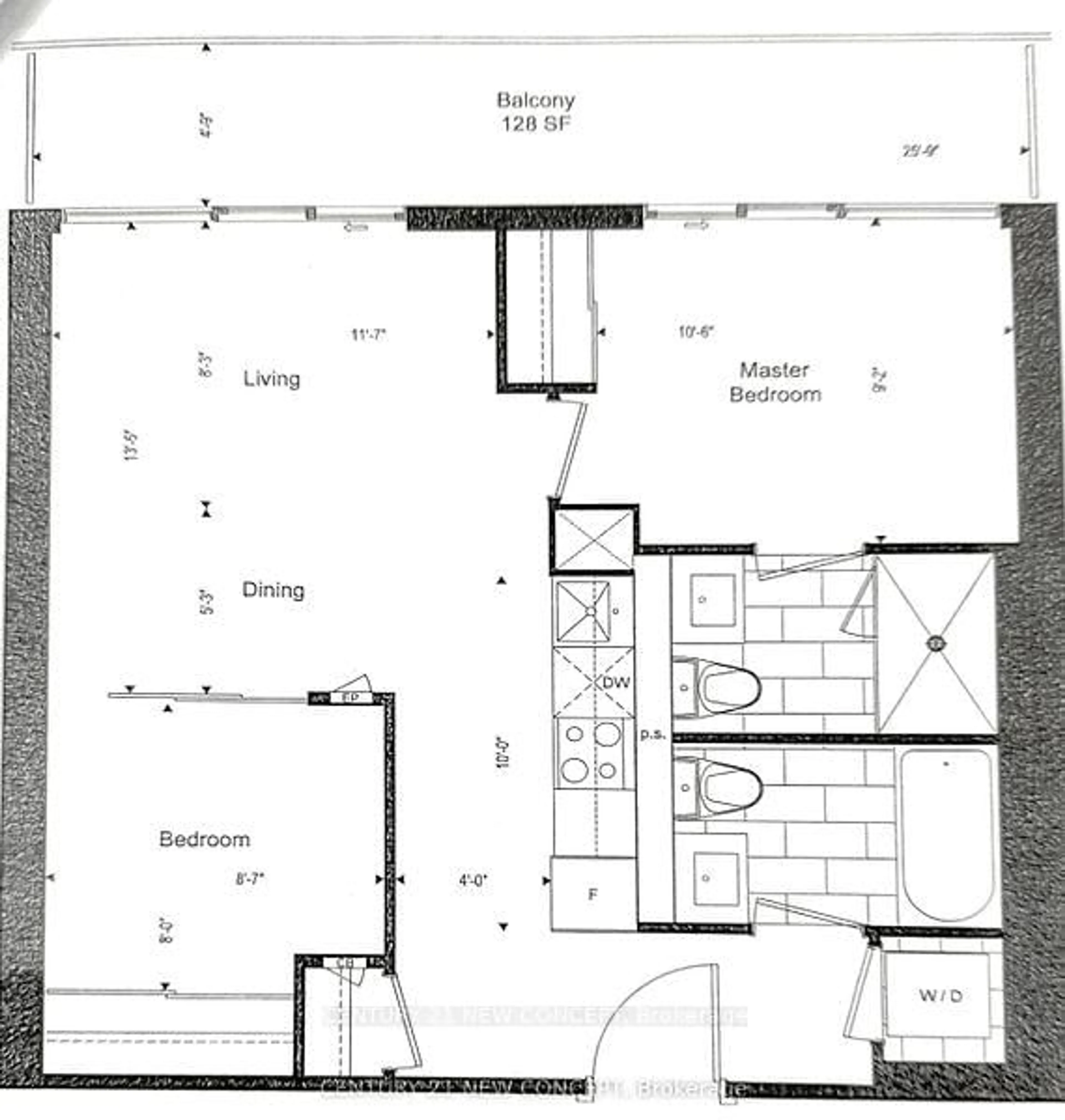 Floor plan for 135 Lower Sherbourne St #738, Toronto Ontario M5A 0W8