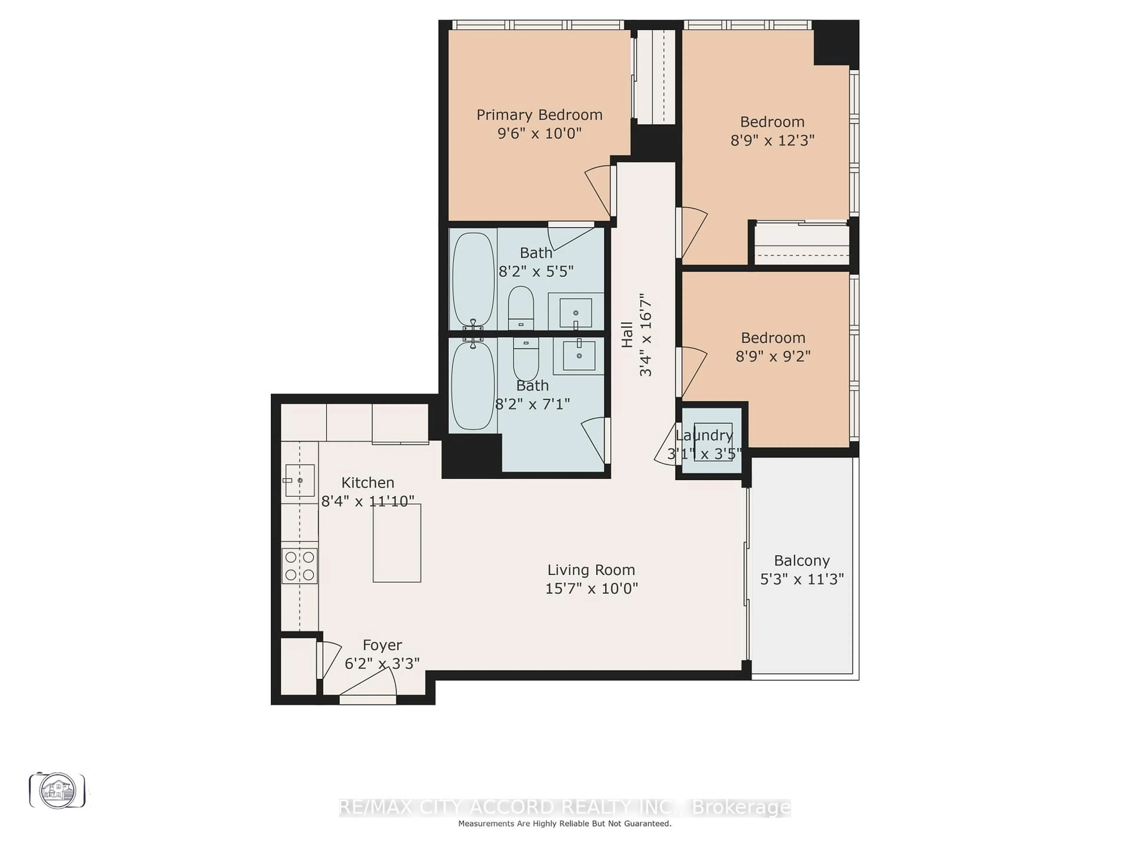Floor plan for 17 Bathurst St #2015, Toronto Ontario M5V 0N1