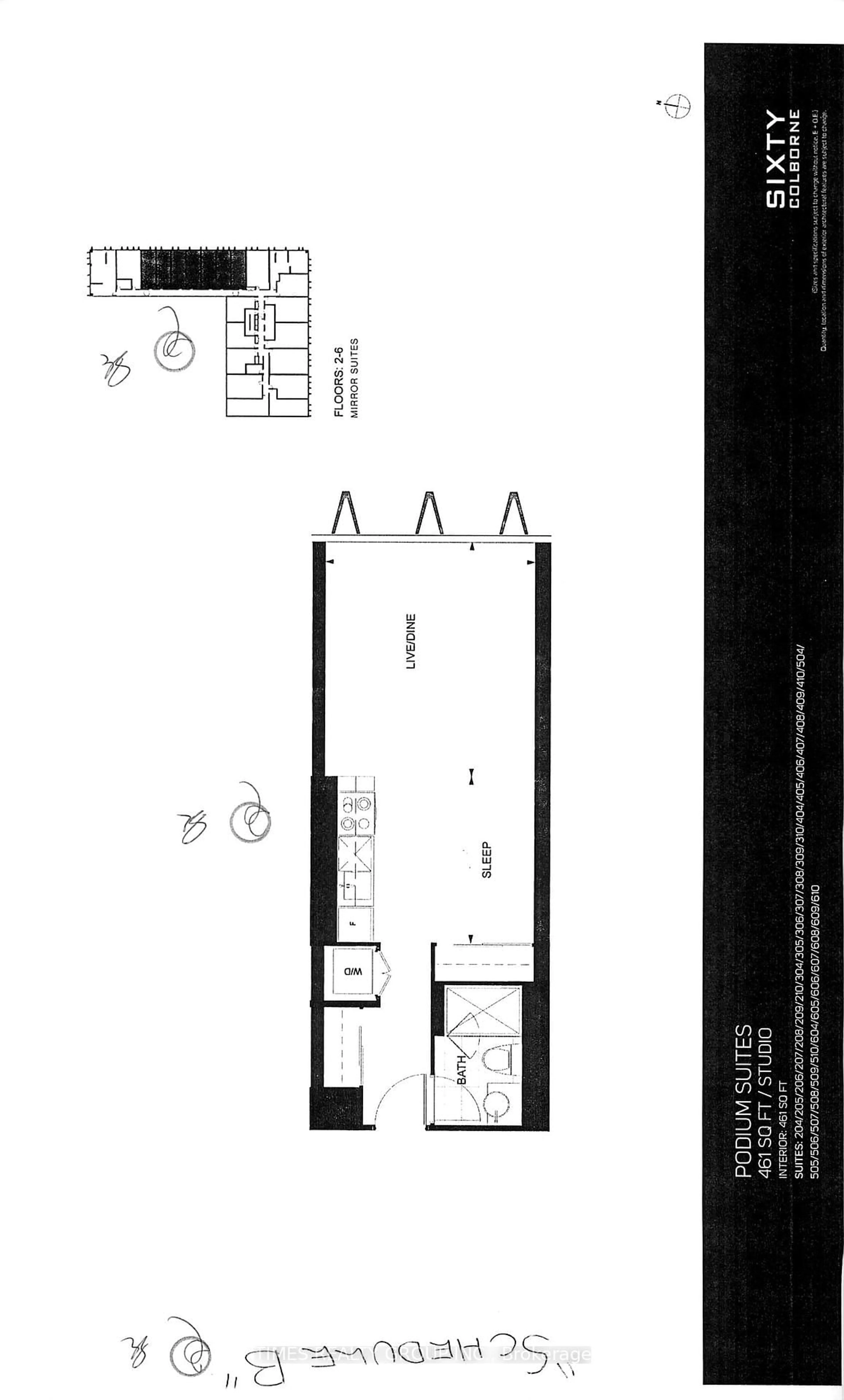 Floor plan for 60 Colborne St #607, Toronto Ontario M5E 1E3