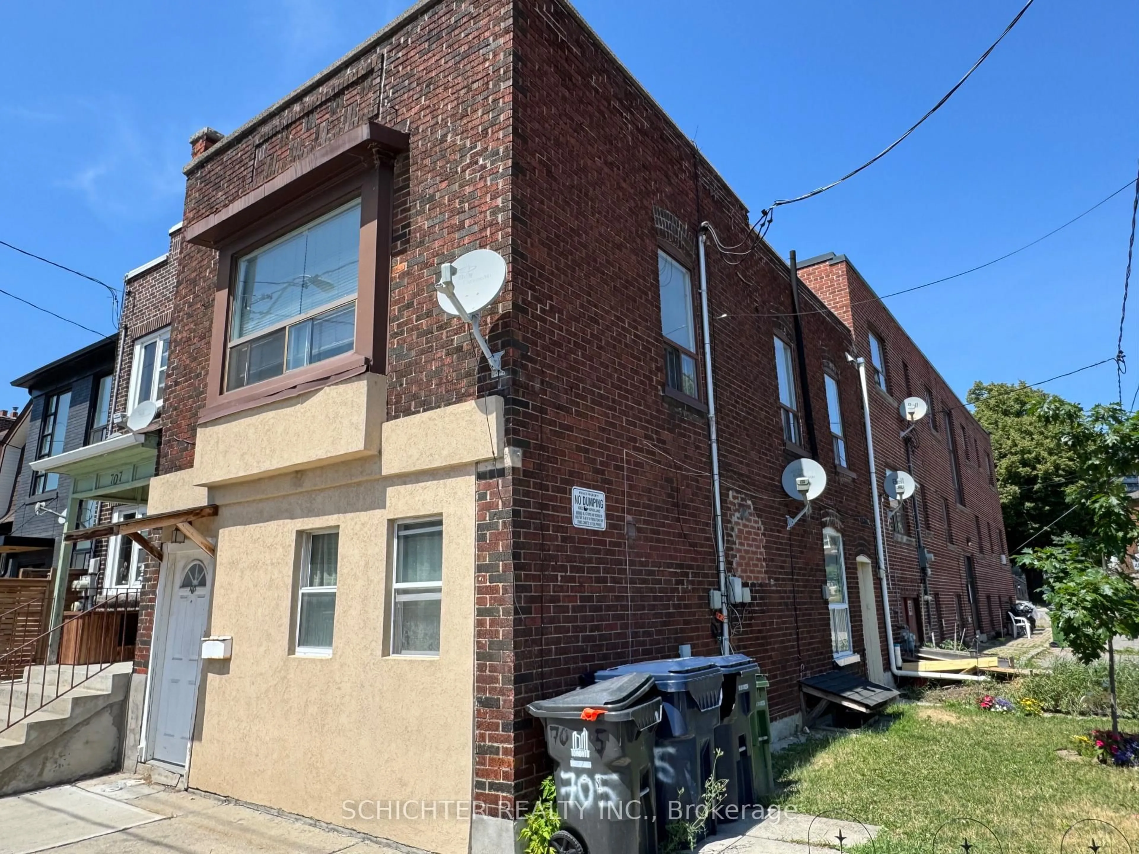 Home with brick exterior material, street for 705 Vaughan Rd #Triplex, Toronto Ontario M6E 2Y8