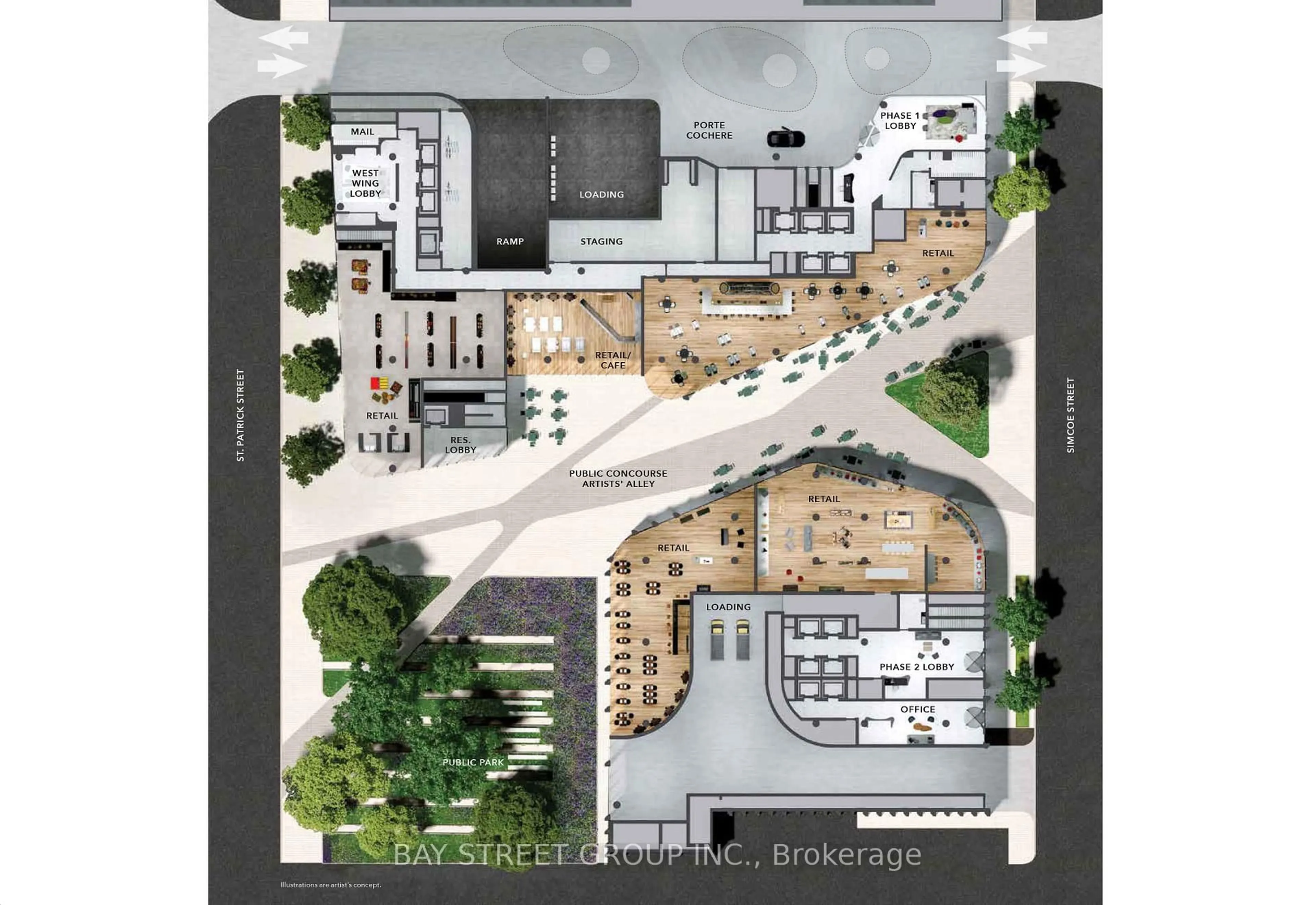 Floor plan for 238 Simcoe St #606, Toronto Ontario M5T 3B9