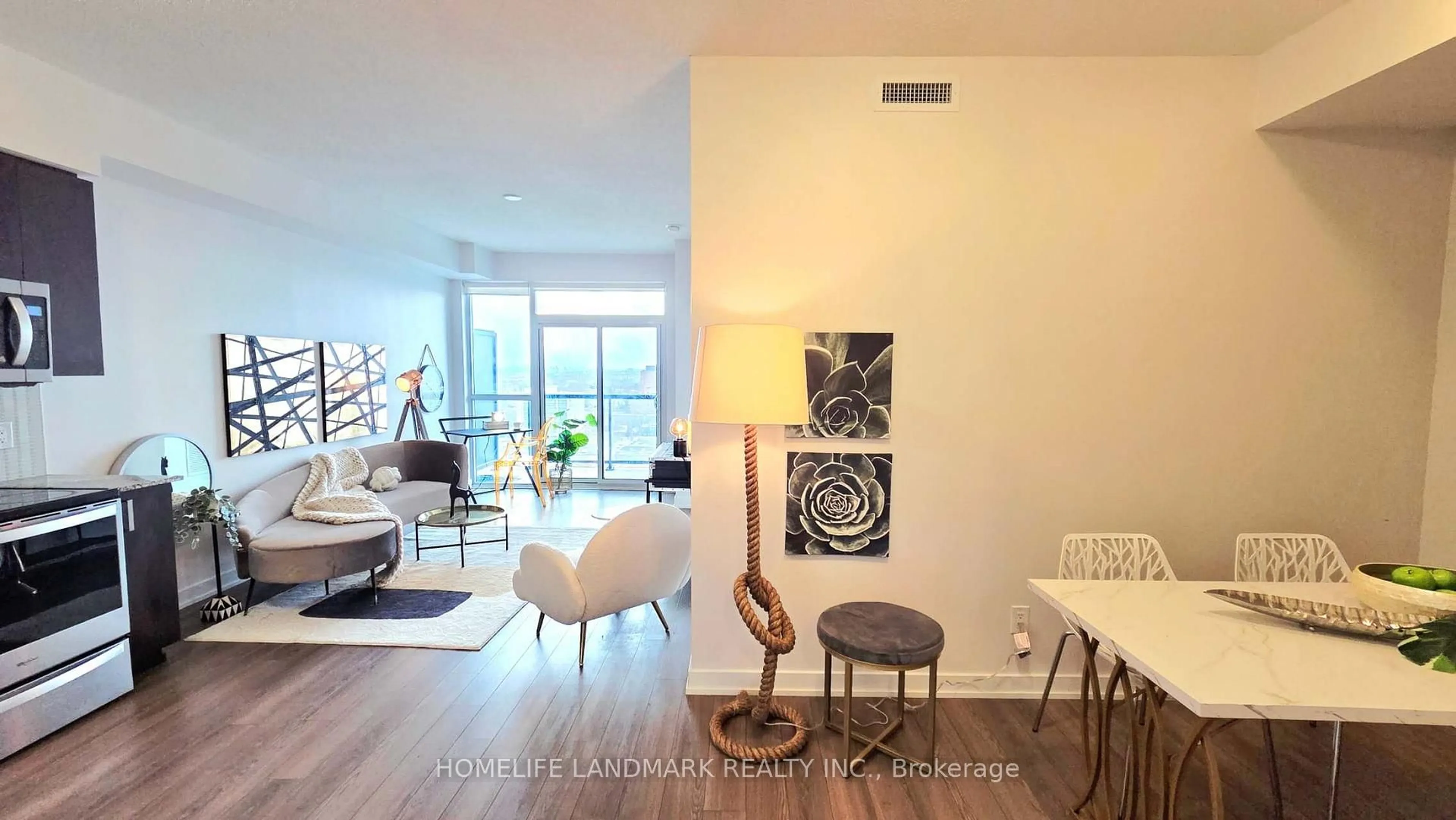 Living room with furniture, unknown for 1603 Eglinton Ave #1507, Toronto Ontario M6E 2H1