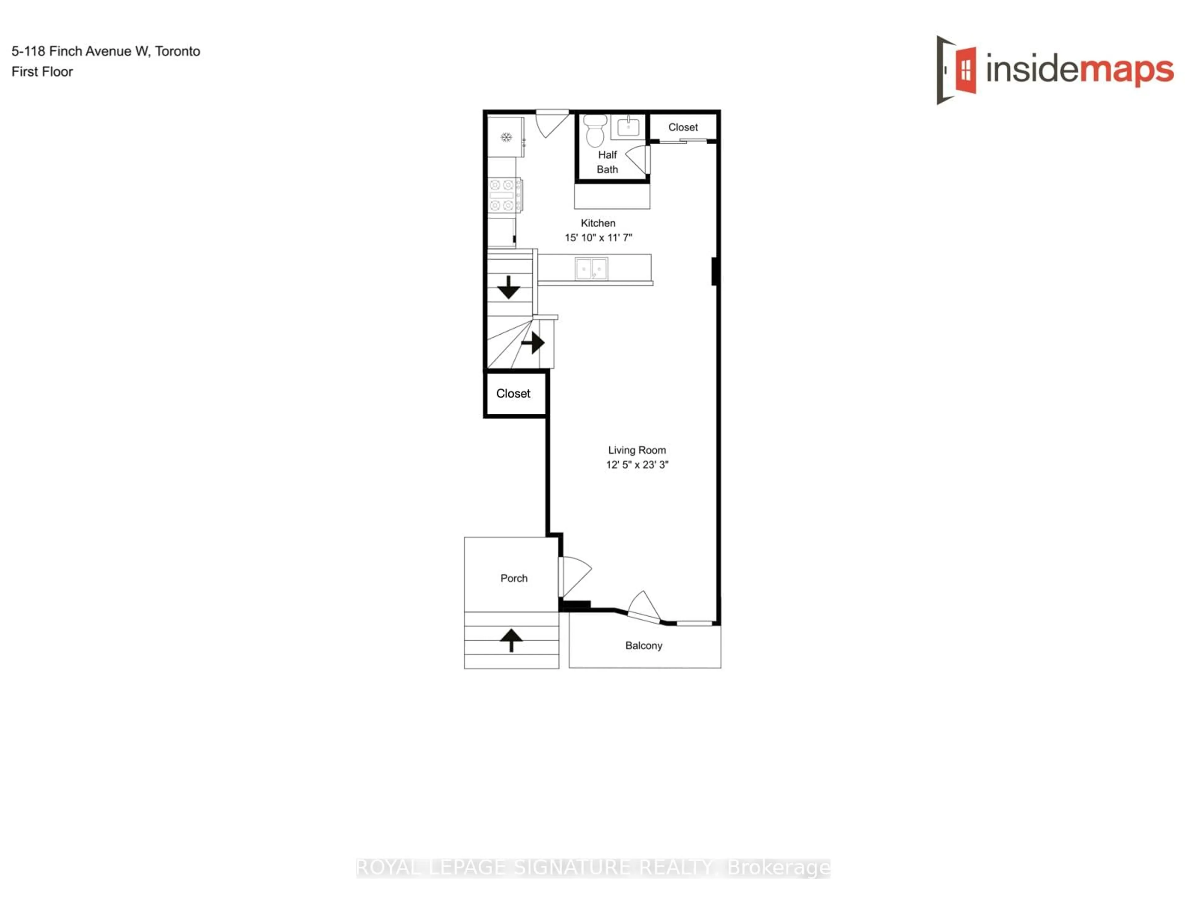 Floor plan for 118 Finch Ave #Th 5, Toronto Ontario M2N 7G2