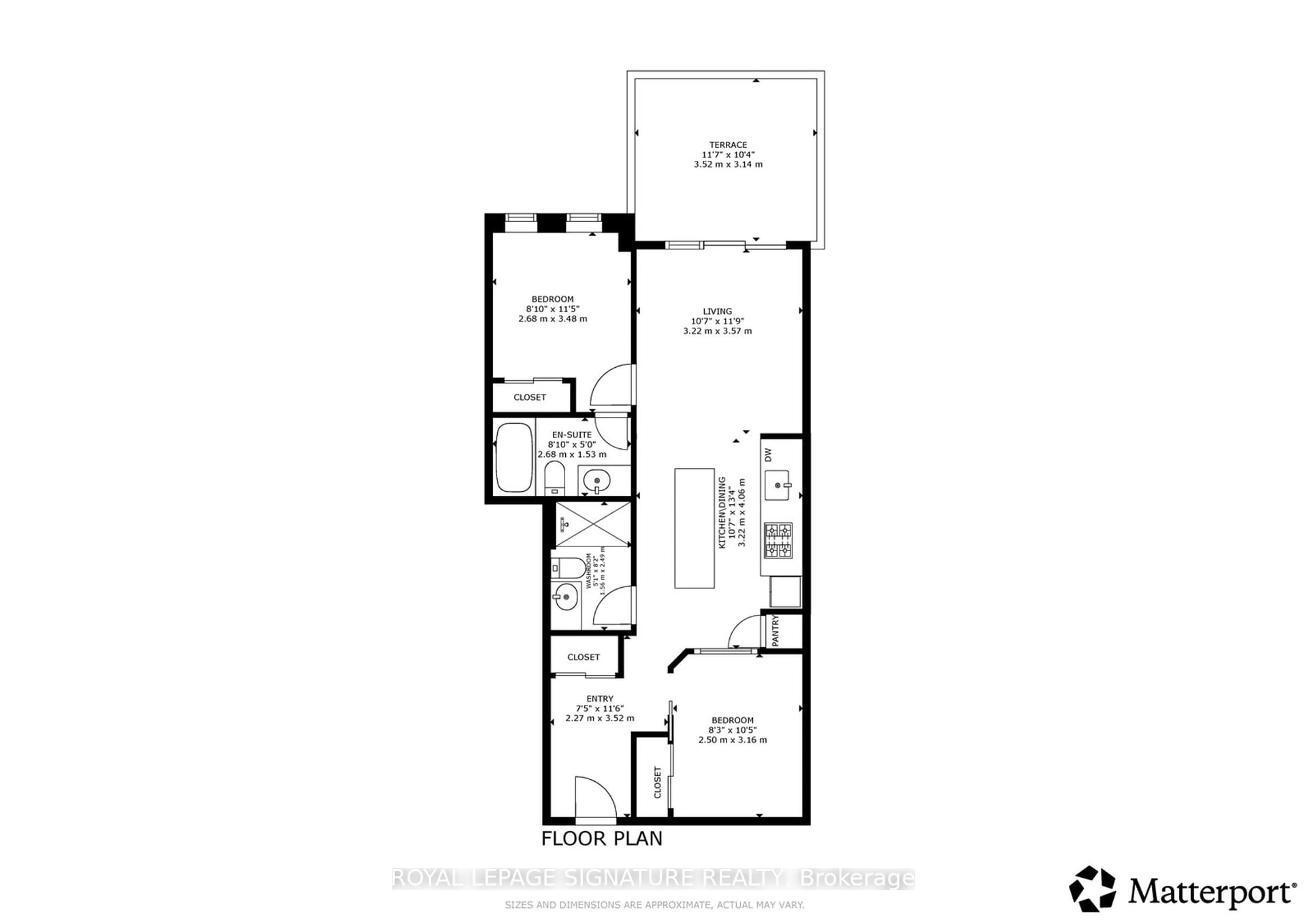 Floor plan for 170 Sumach St #907, Toronto Ontario M5A 0C3
