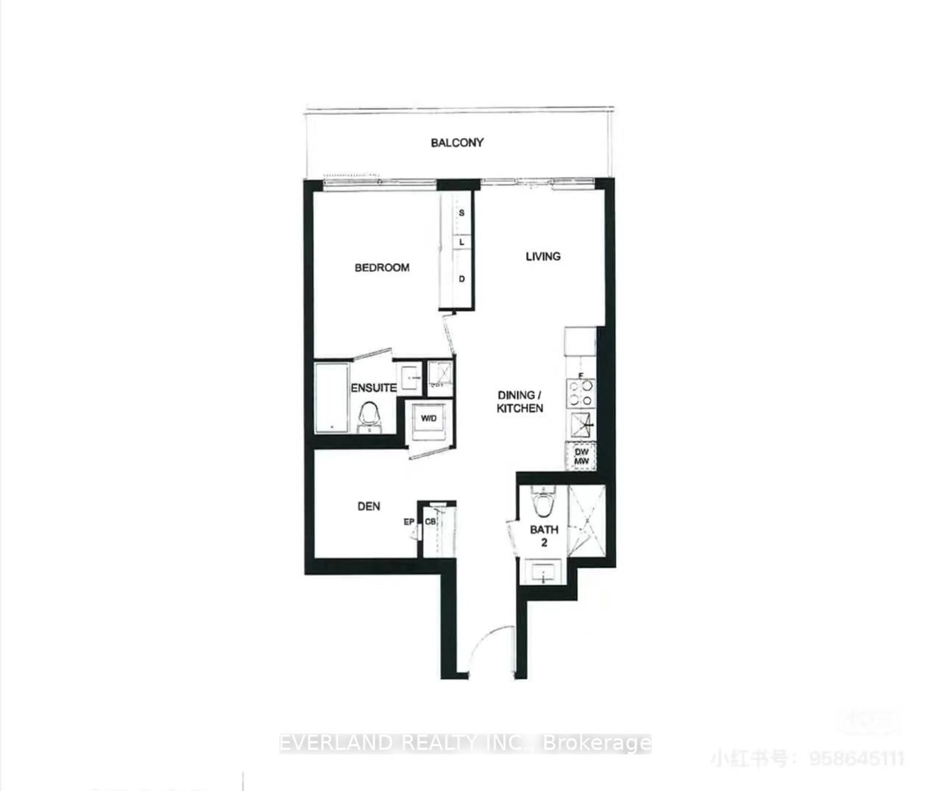 Floor plan for 8 Olympic Garden Dr #S501, Toronto Ontario M2M 0B9