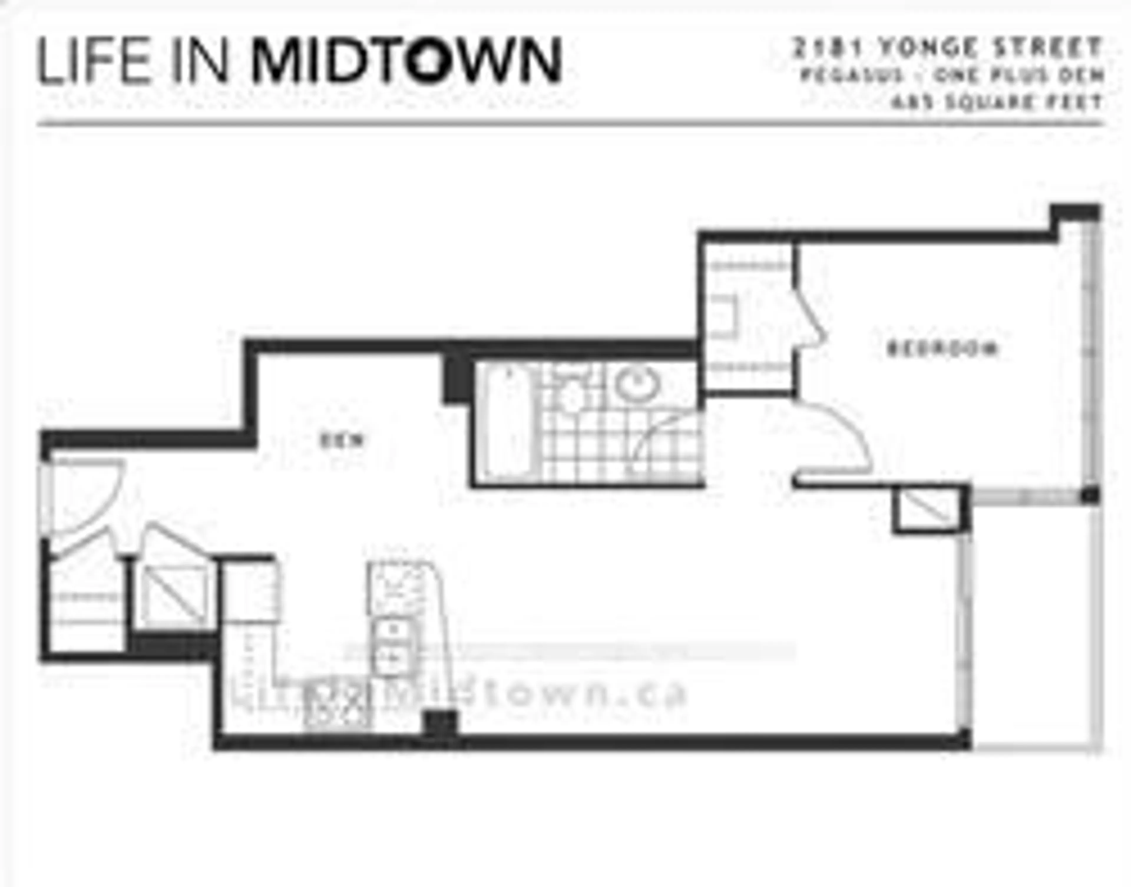 Floor plan for 2181 Yonge St #2803, Toronto Ontario M4S 2B1