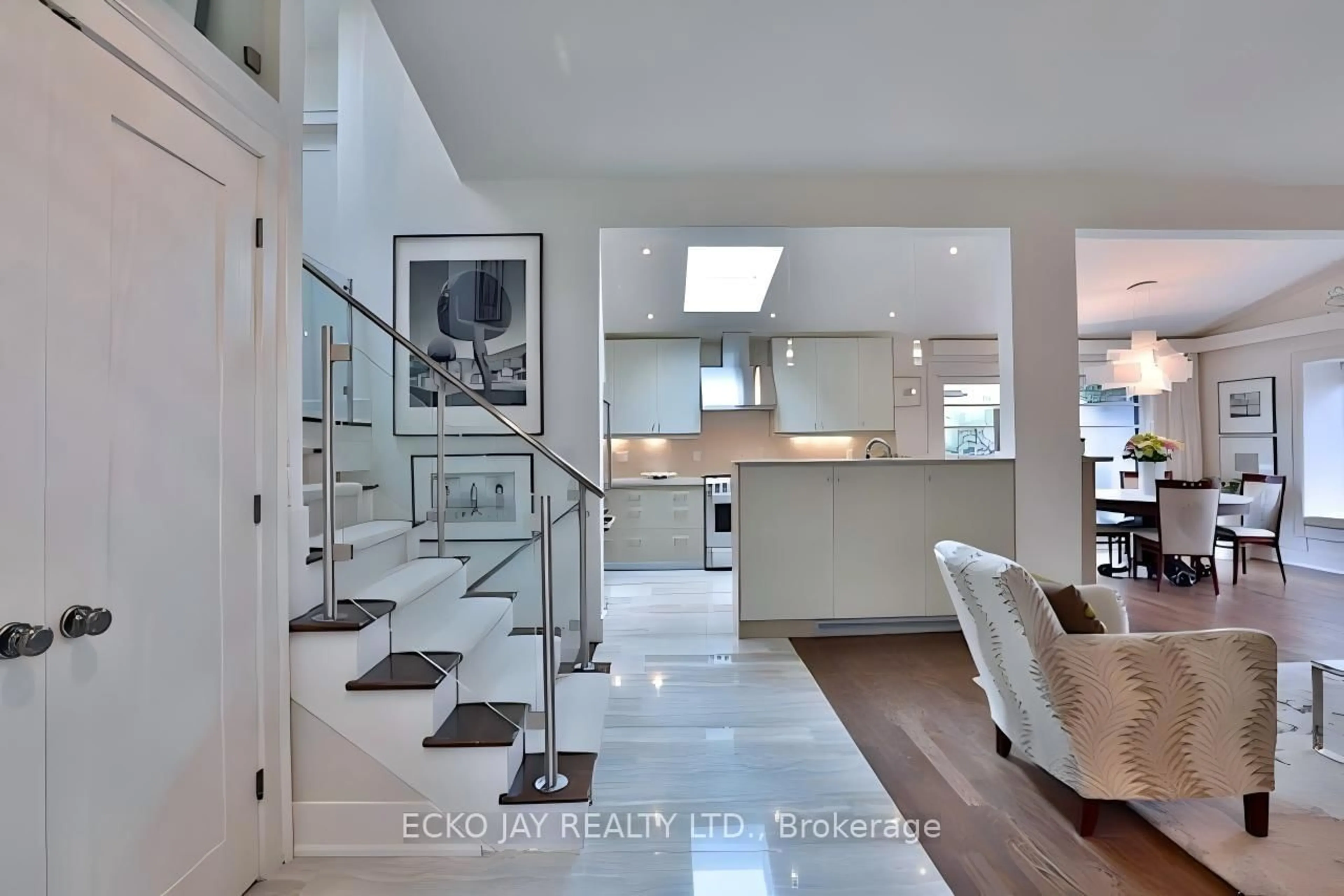 Contemporary kitchen, ceramic/tile floor for 61 Lacewood Cres, Toronto Ontario M3A 2Z3