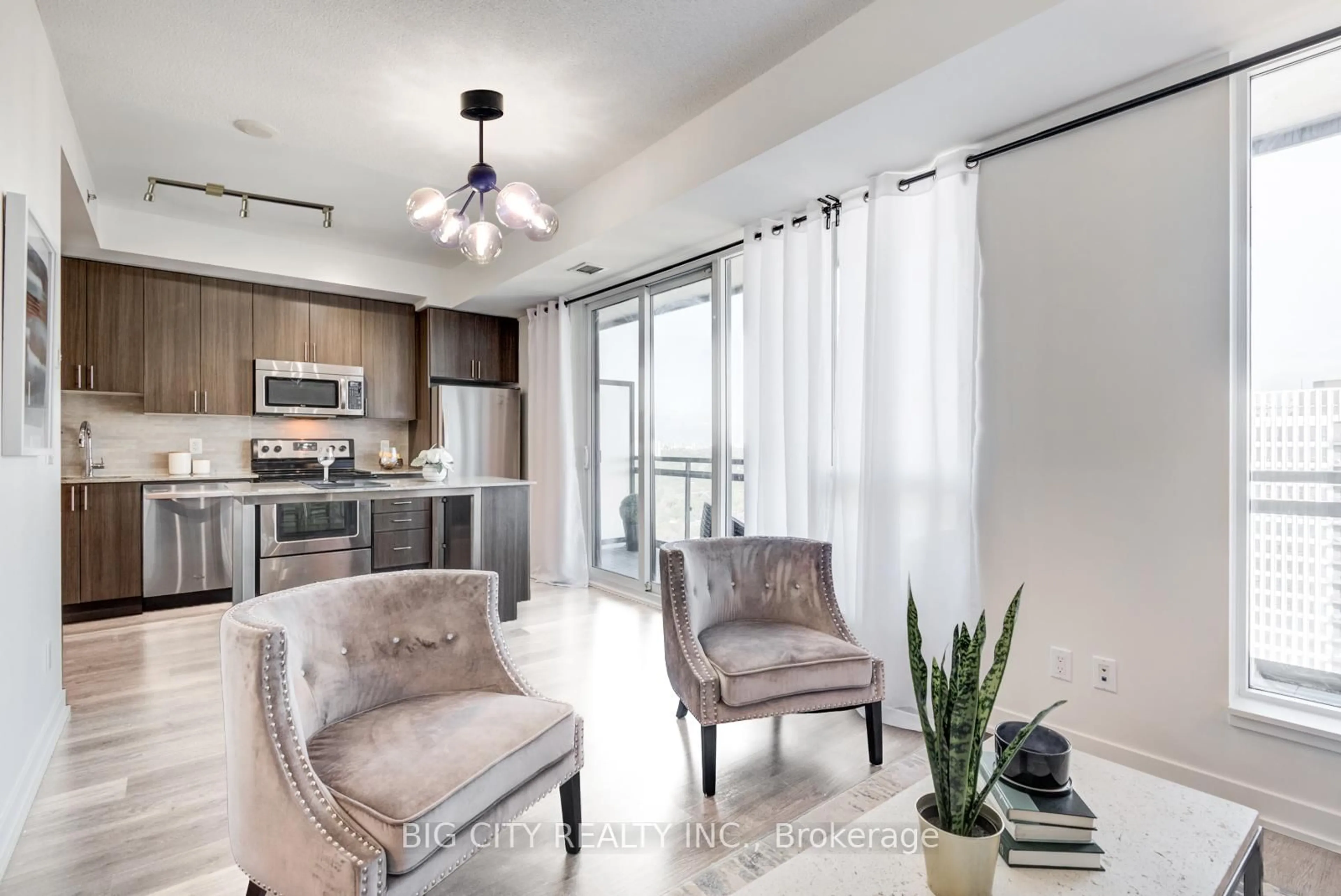 Open concept kitchen, ceramic/tile floor for 225 Sackville St #2312, Toronto Ontario M5A 3H1