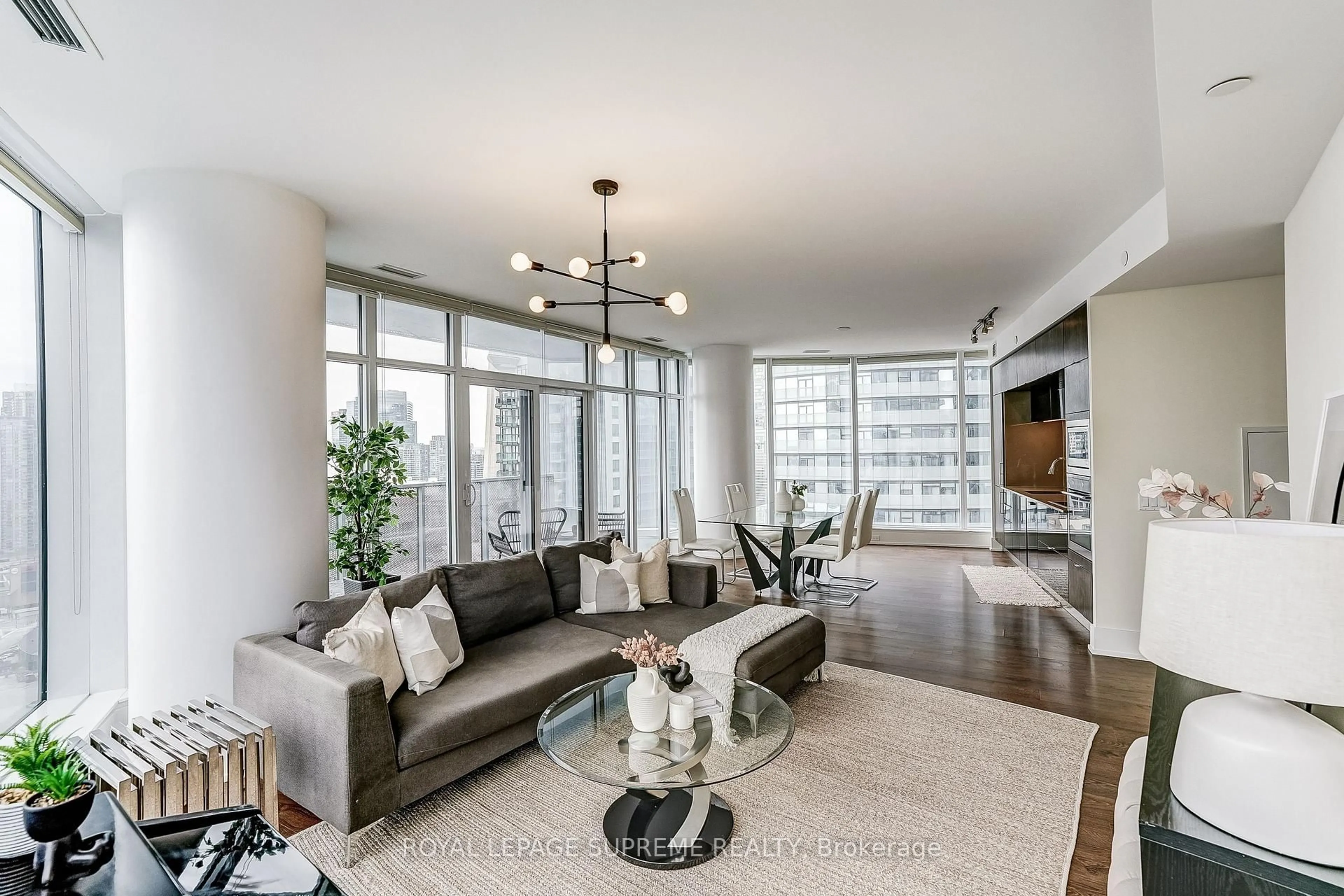 Living room with furniture, unknown for 10 York St #3010, Toronto Ontario M5J 0E1