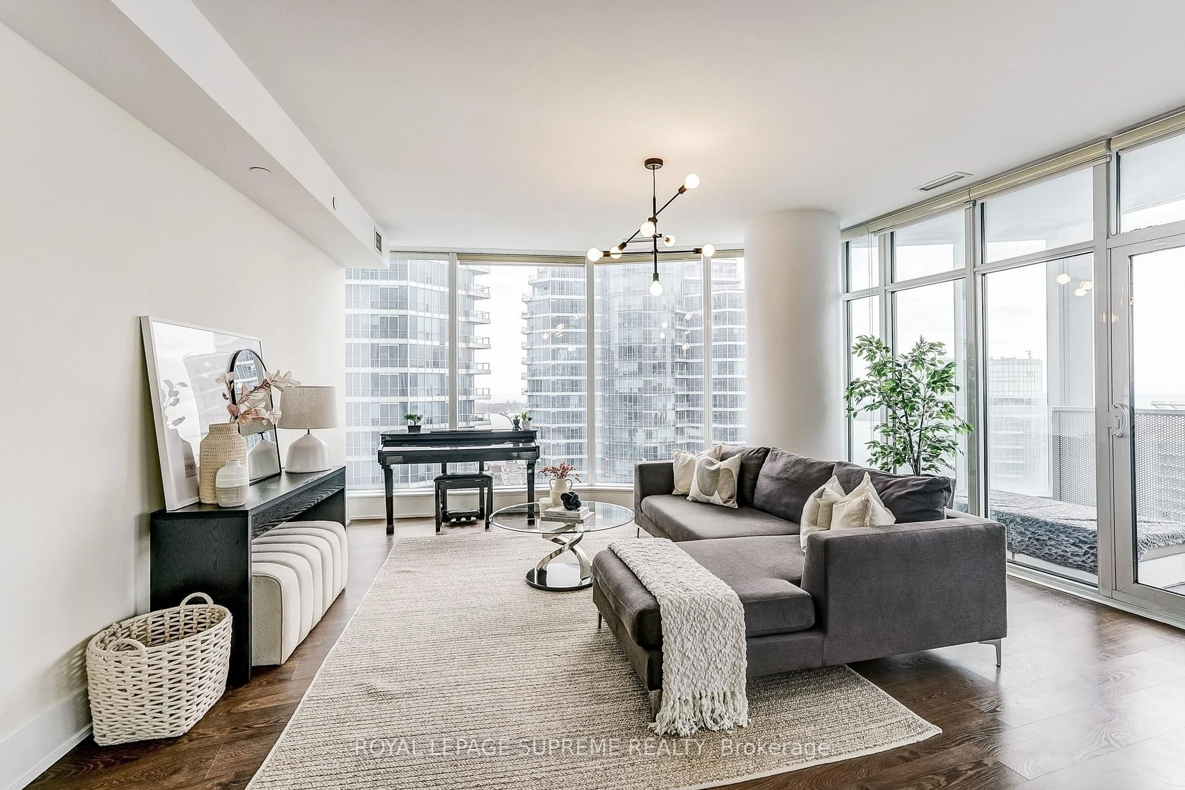 Living room with furniture, unknown for 10 York St #3010, Toronto Ontario M5J 0E1