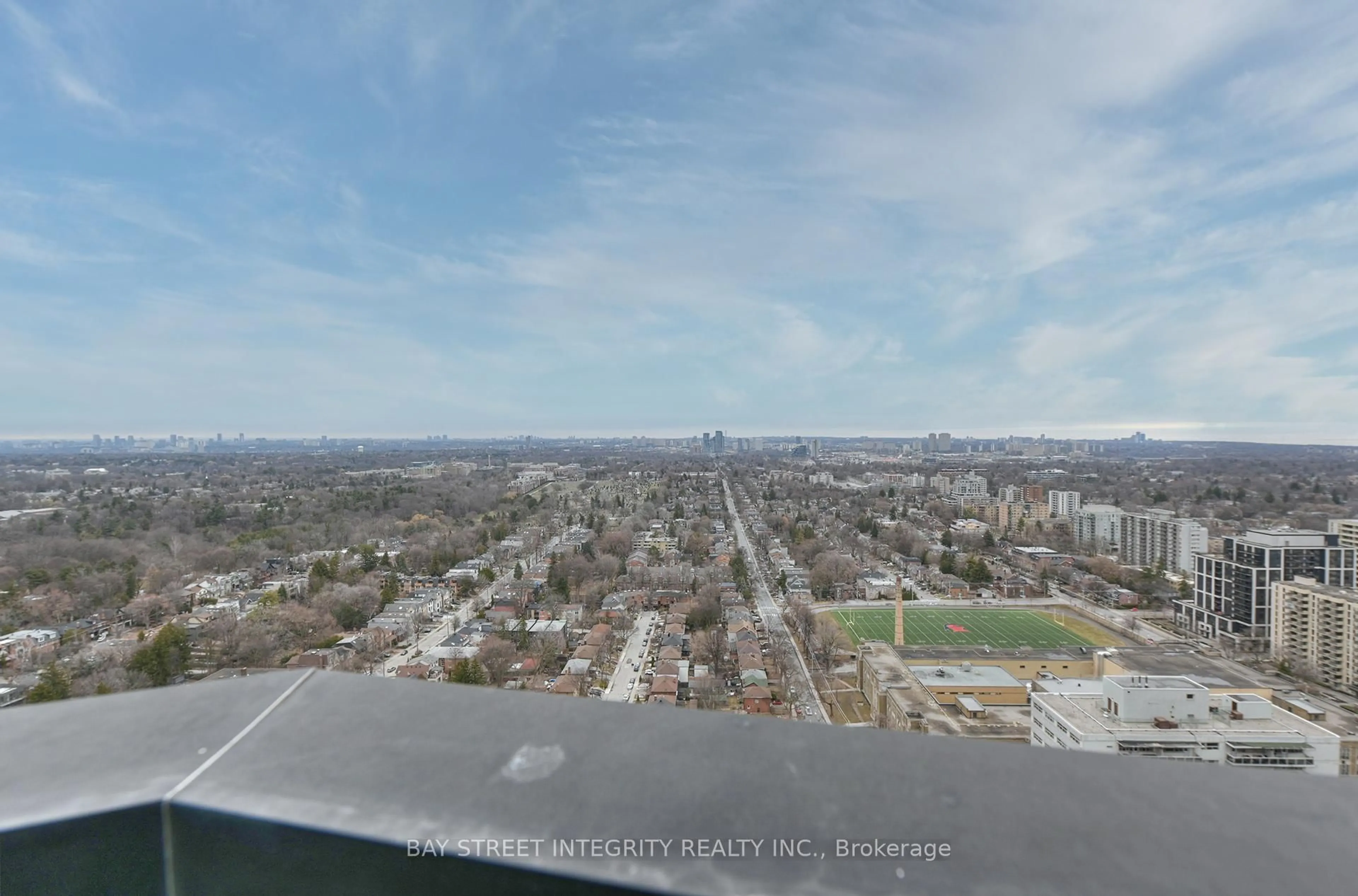 A pic from outside/outdoor area/front of a property/back of a property/a pic from drone, city buildings view from balcony for 110 Broadway Ave #3310, Toronto Ontario M4P 1V7