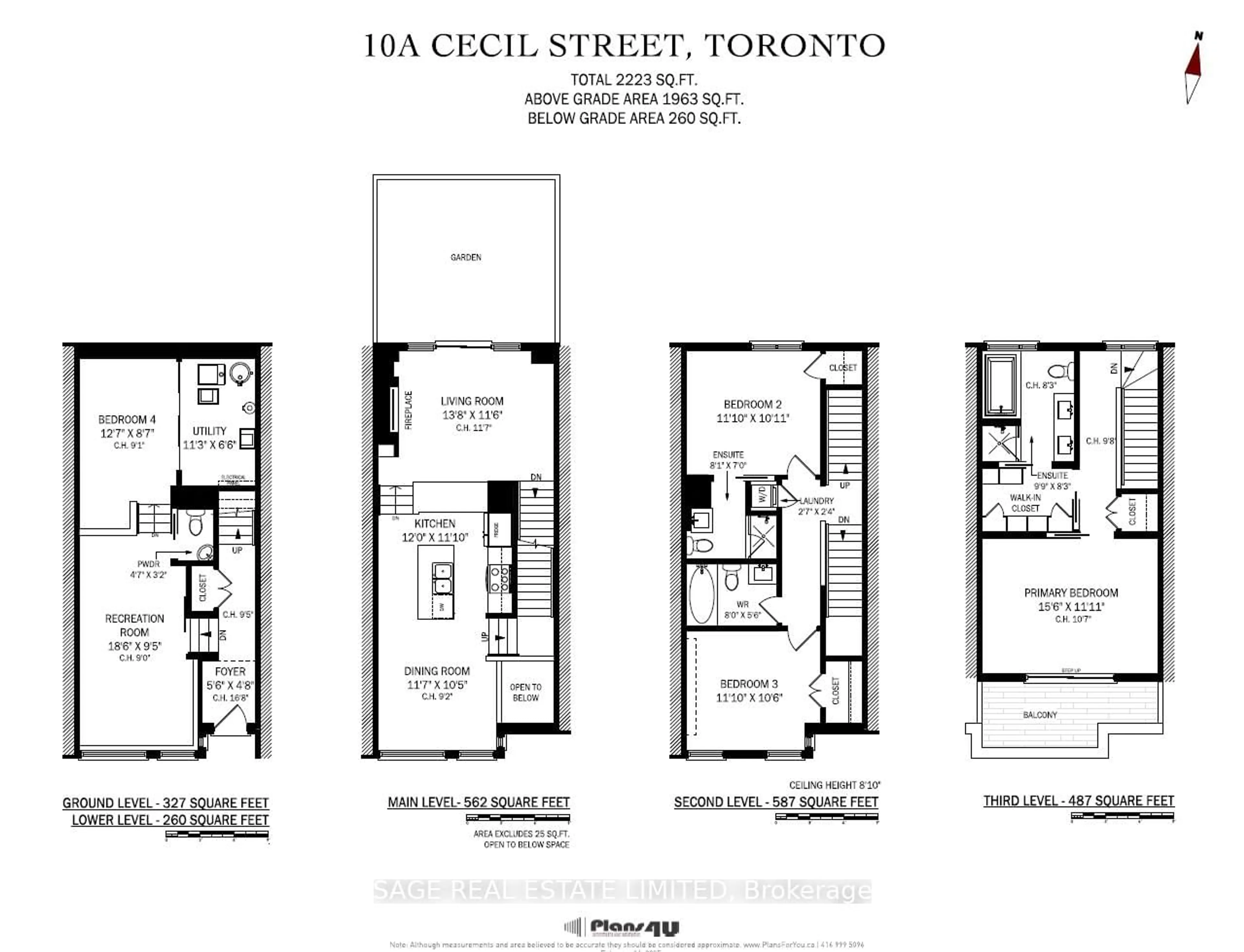 Floor plan for 10A Cecil St, Toronto Ontario M5T 3B1