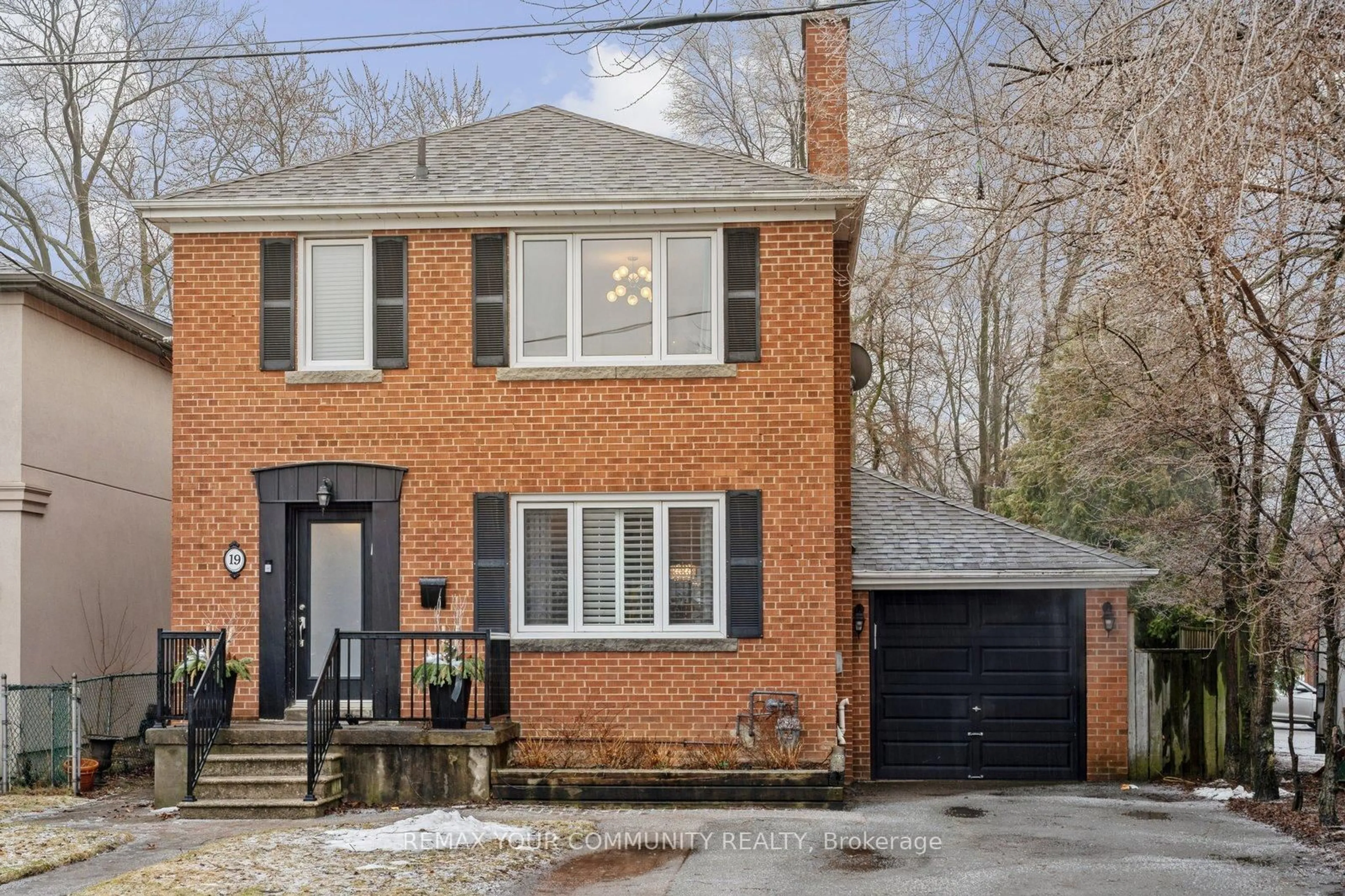 Home with brick exterior material, street for 19 Newbury Lane, Toronto Ontario M3H 1H6