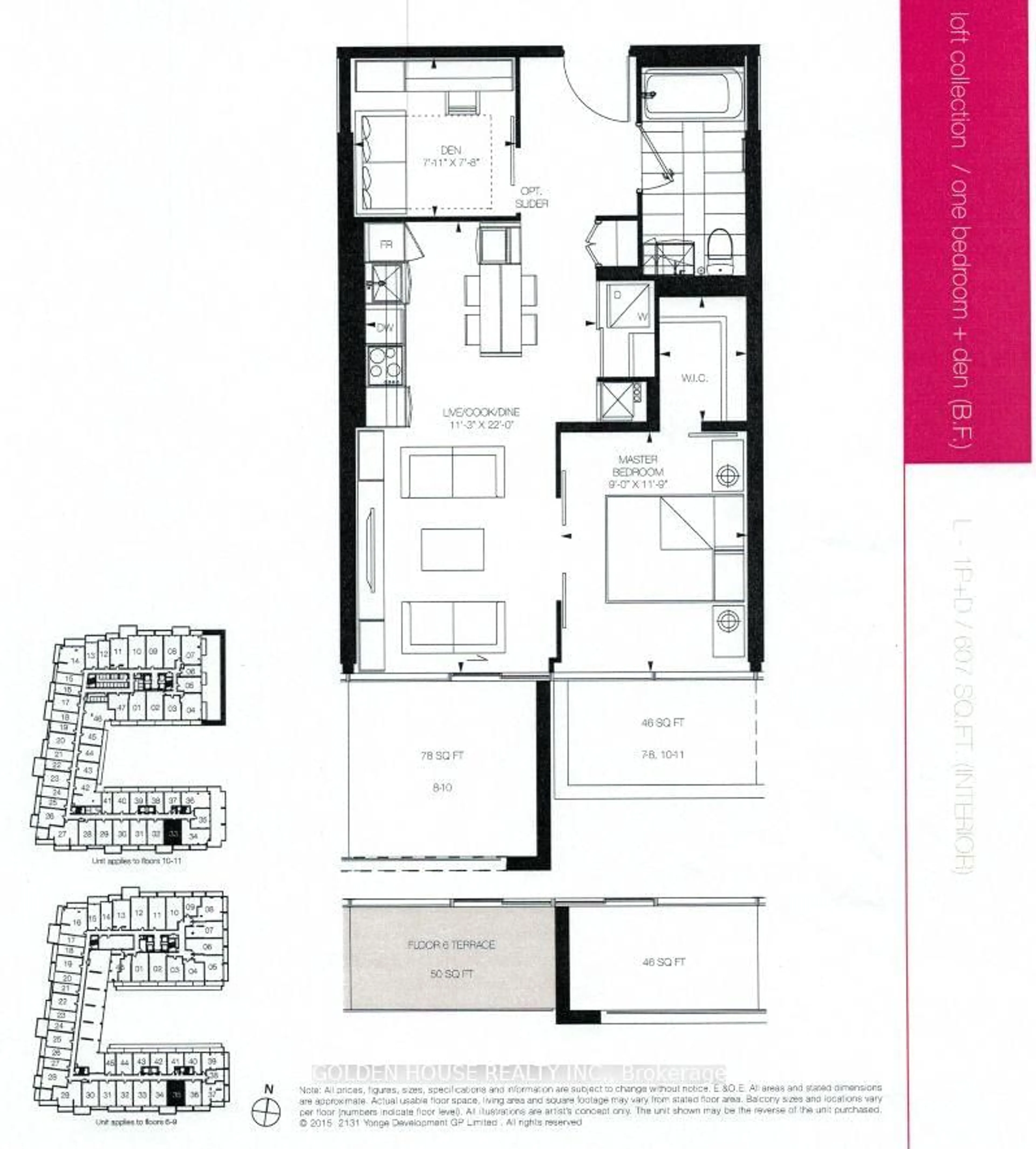 Floor plan for 8 Hillsdale Ave #735, Toronto Ontario M4S 0B2