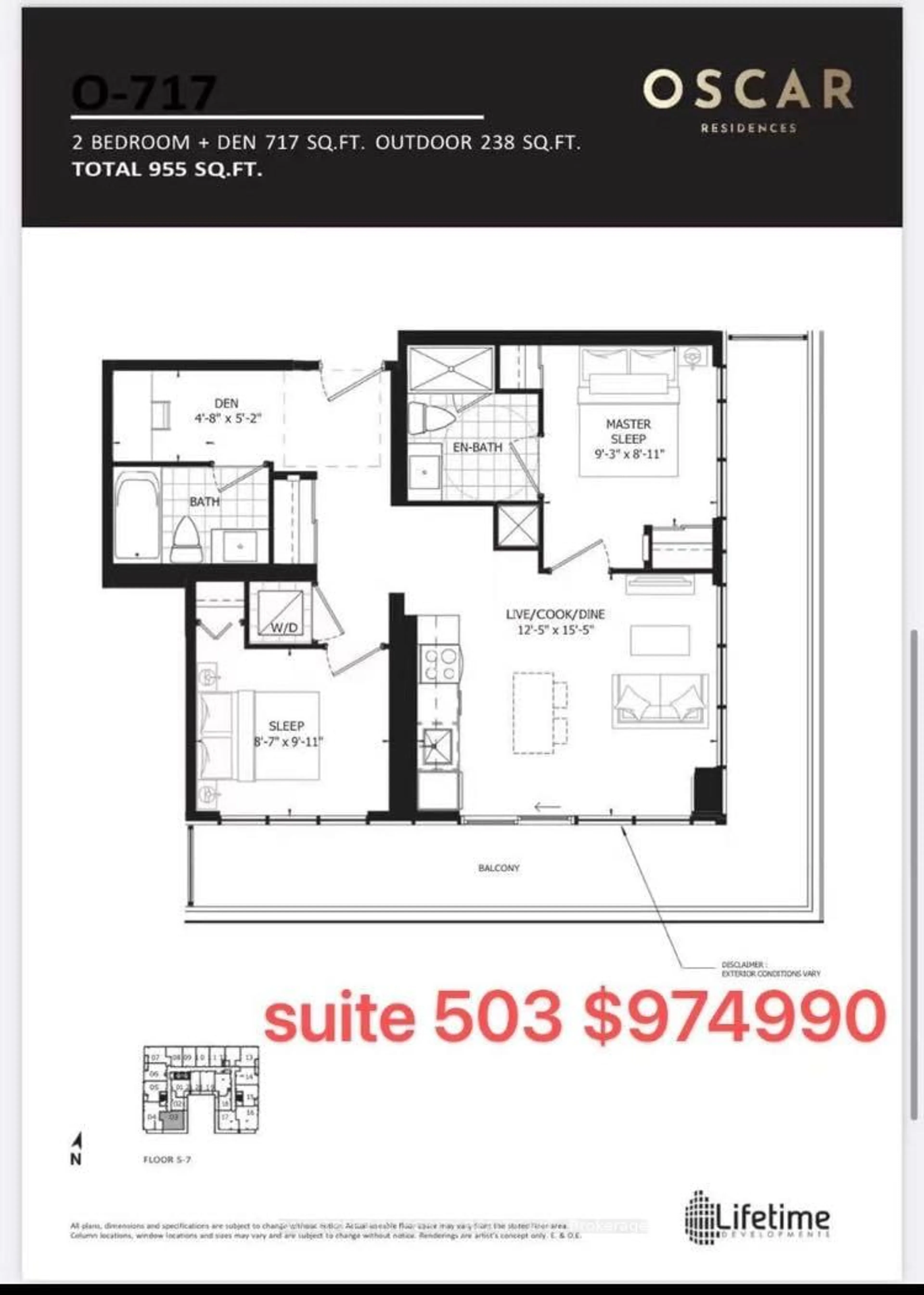 Floor plan for 500 DUPONT St #703, Toronto Ontario M6G 1Y7