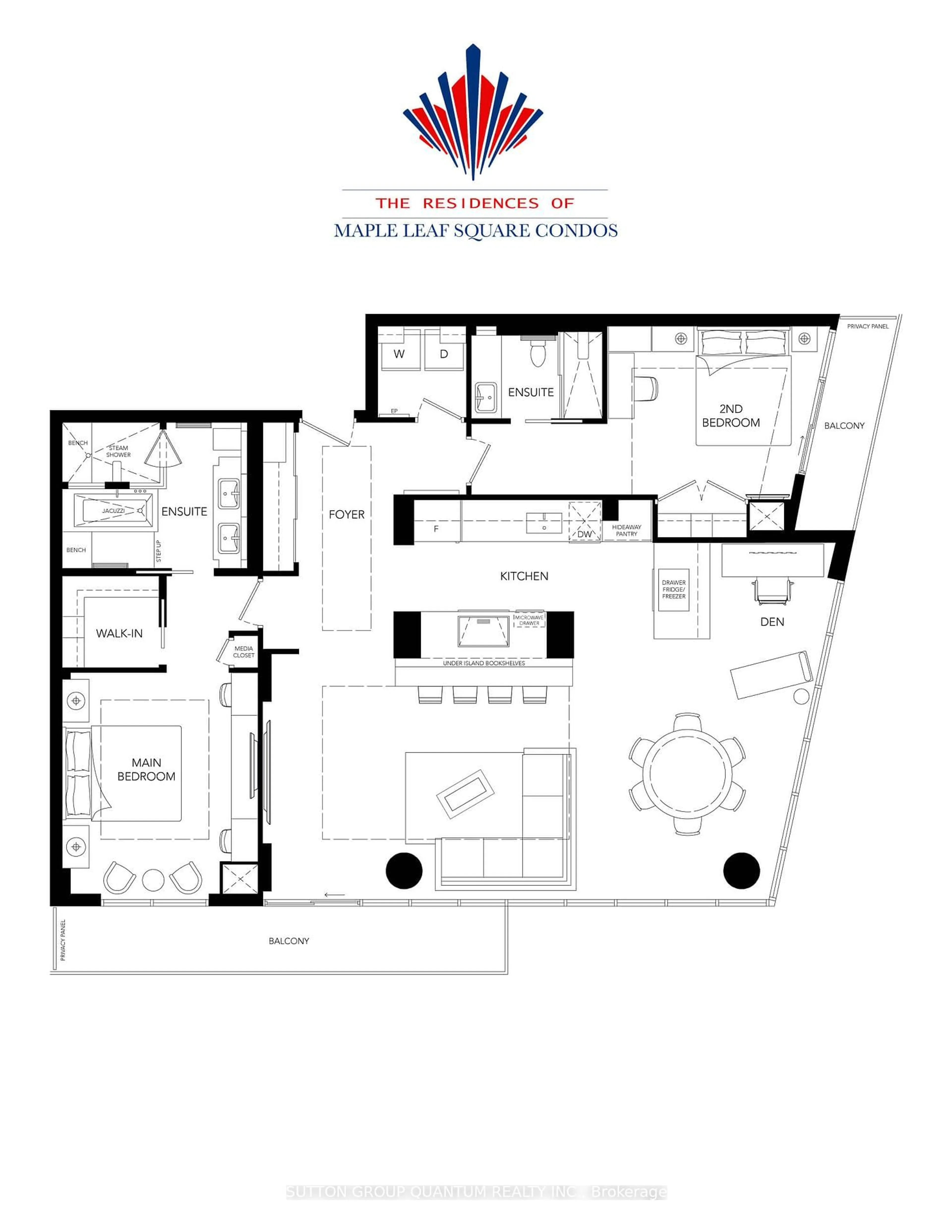 Floor plan for 65 Bremner Blvd #Sph5304, Toronto Ontario M5J 0A7