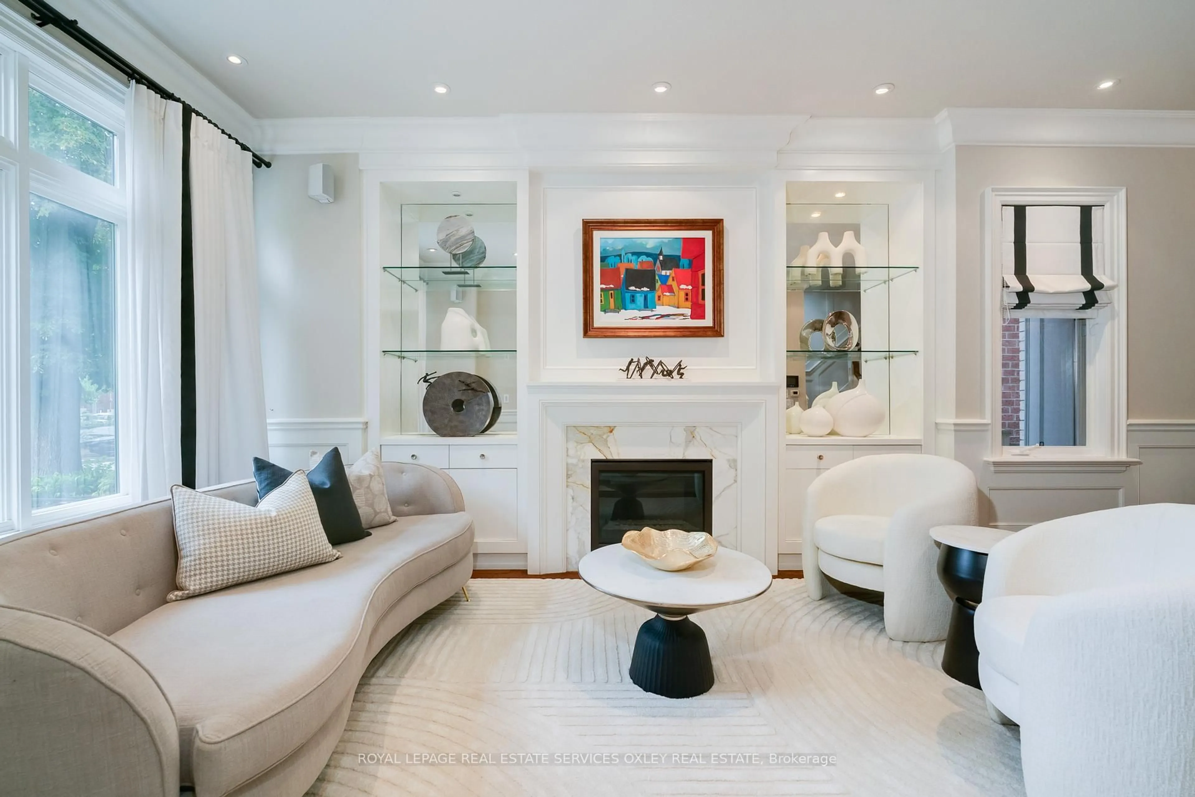 Living room with furniture, ceramic/tile floor for 149 Ronan Ave, Toronto Ontario M4N 2Y2