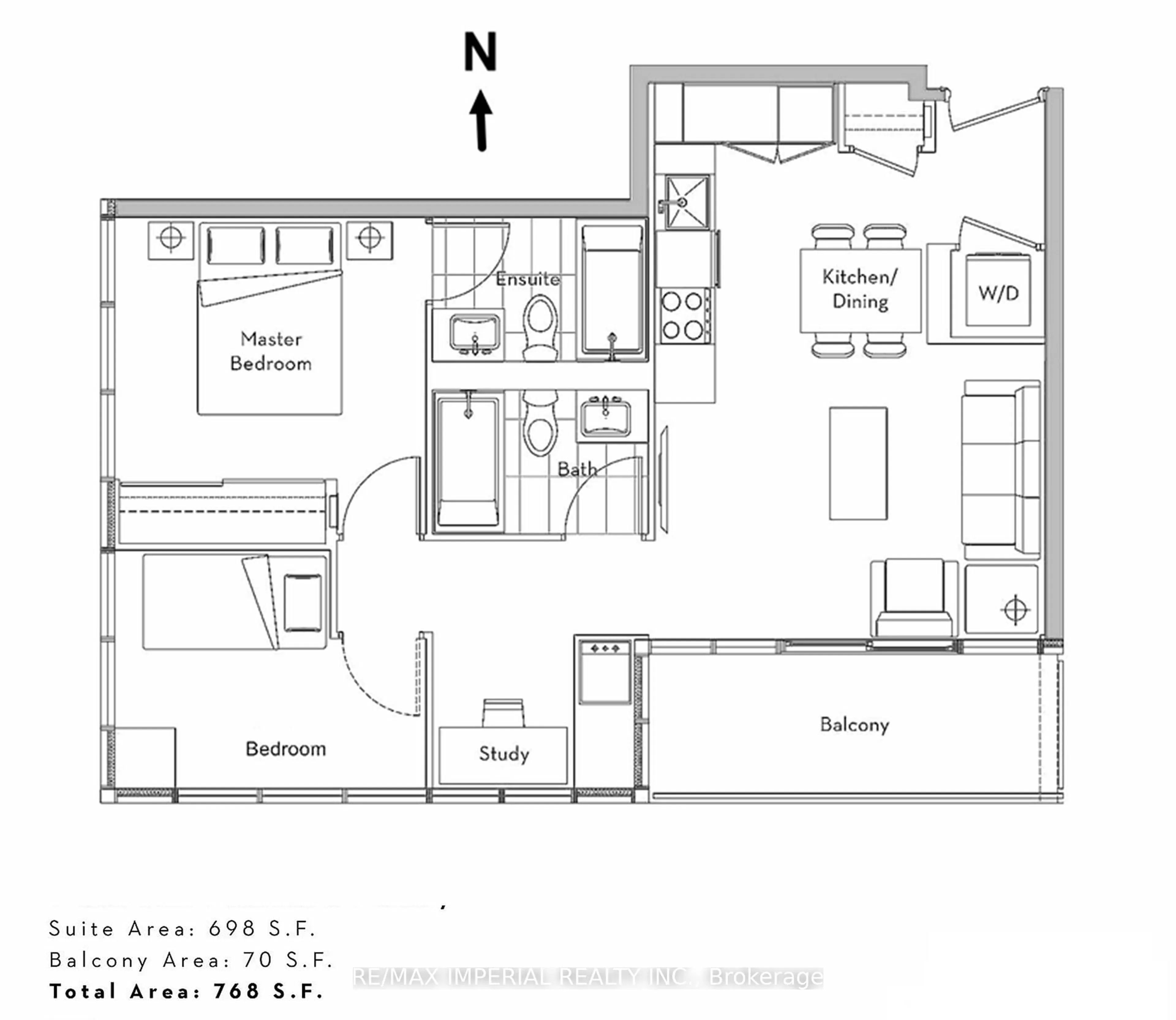Floor plan for 17 Bathurst St #1902, Toronto Ontario M6A 2E1