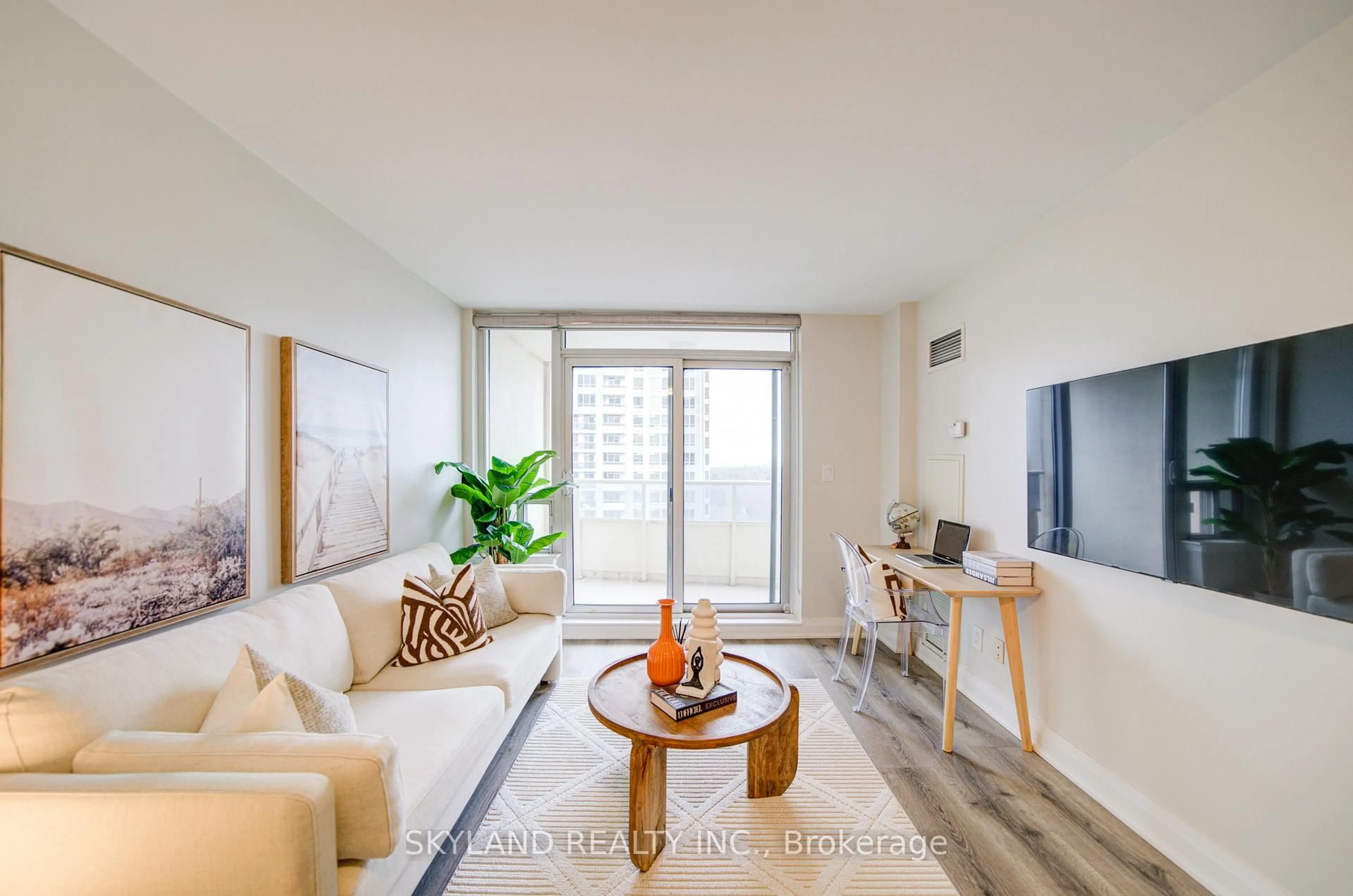 Living room with furniture, unknown for 8 Rean Dr #1511, Toronto Ontario M2K 3B9