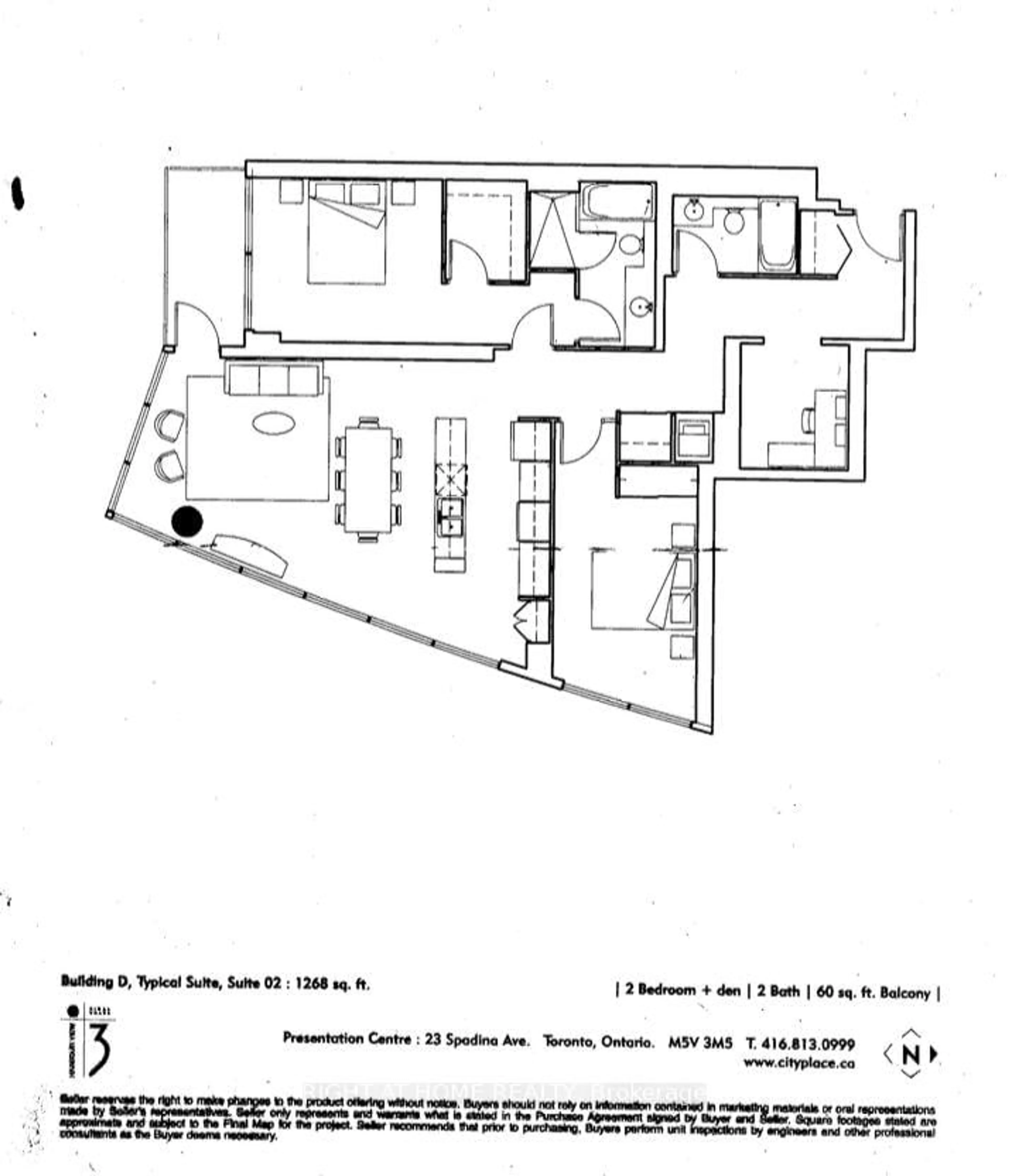 Floor plan for 5 Mariner Terr #2102, Toronto Ontario M5V 3V6