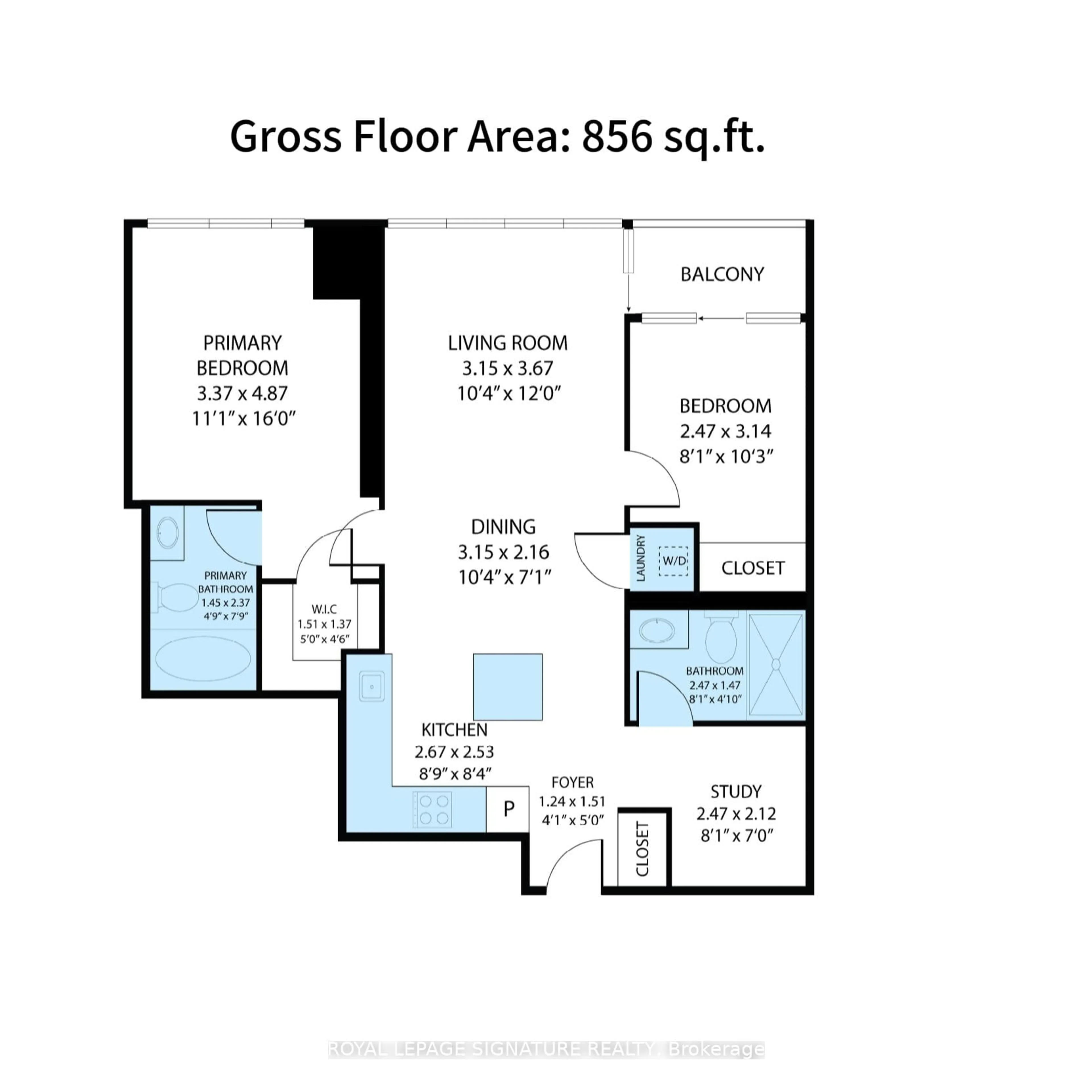 Floor plan for 9 Bogert Ave #3906, Toronto Ontario M2N 5M6
