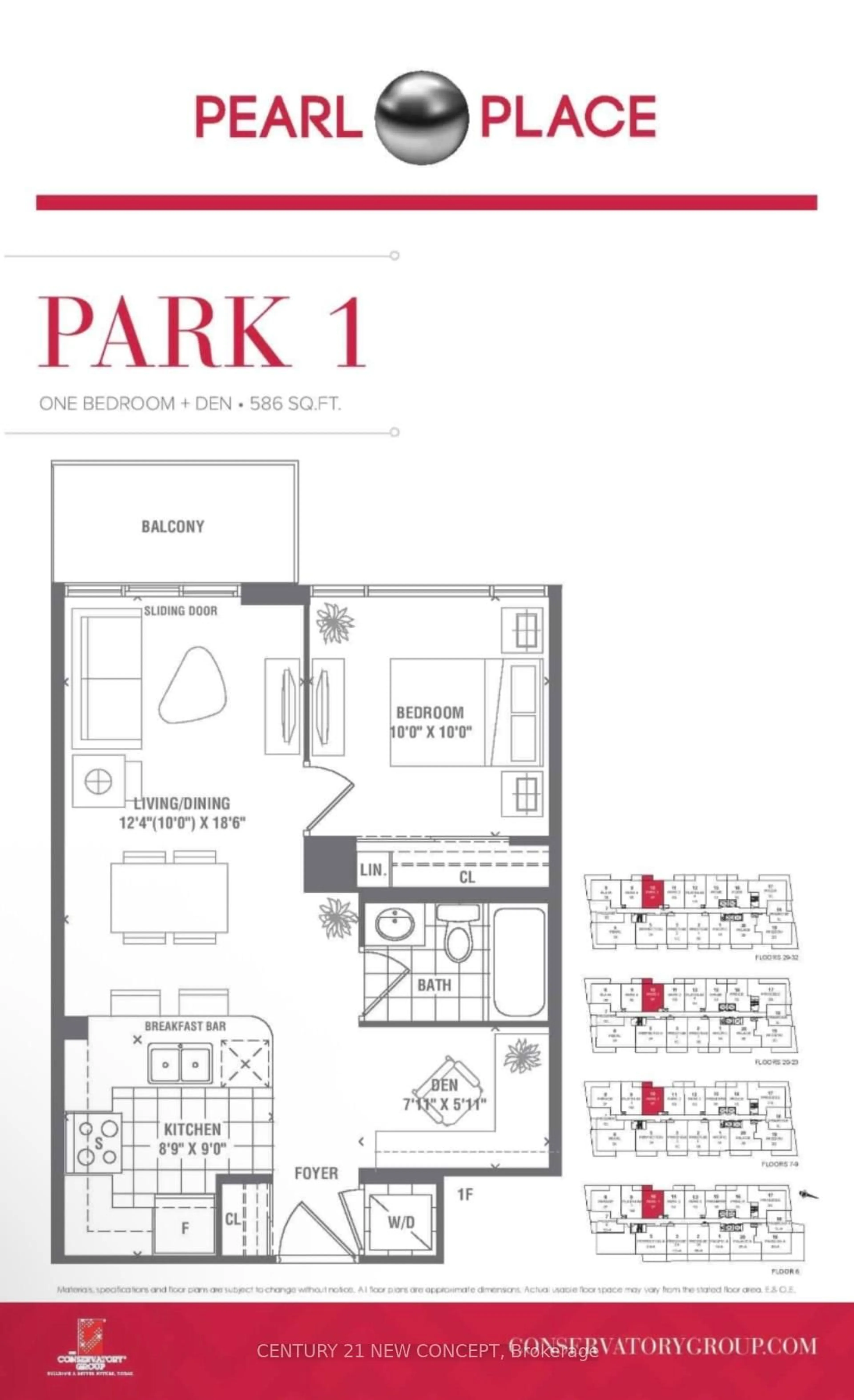 Floor plan for 4955 Yonge St #2712, Toronto Ontario M2N 0L8