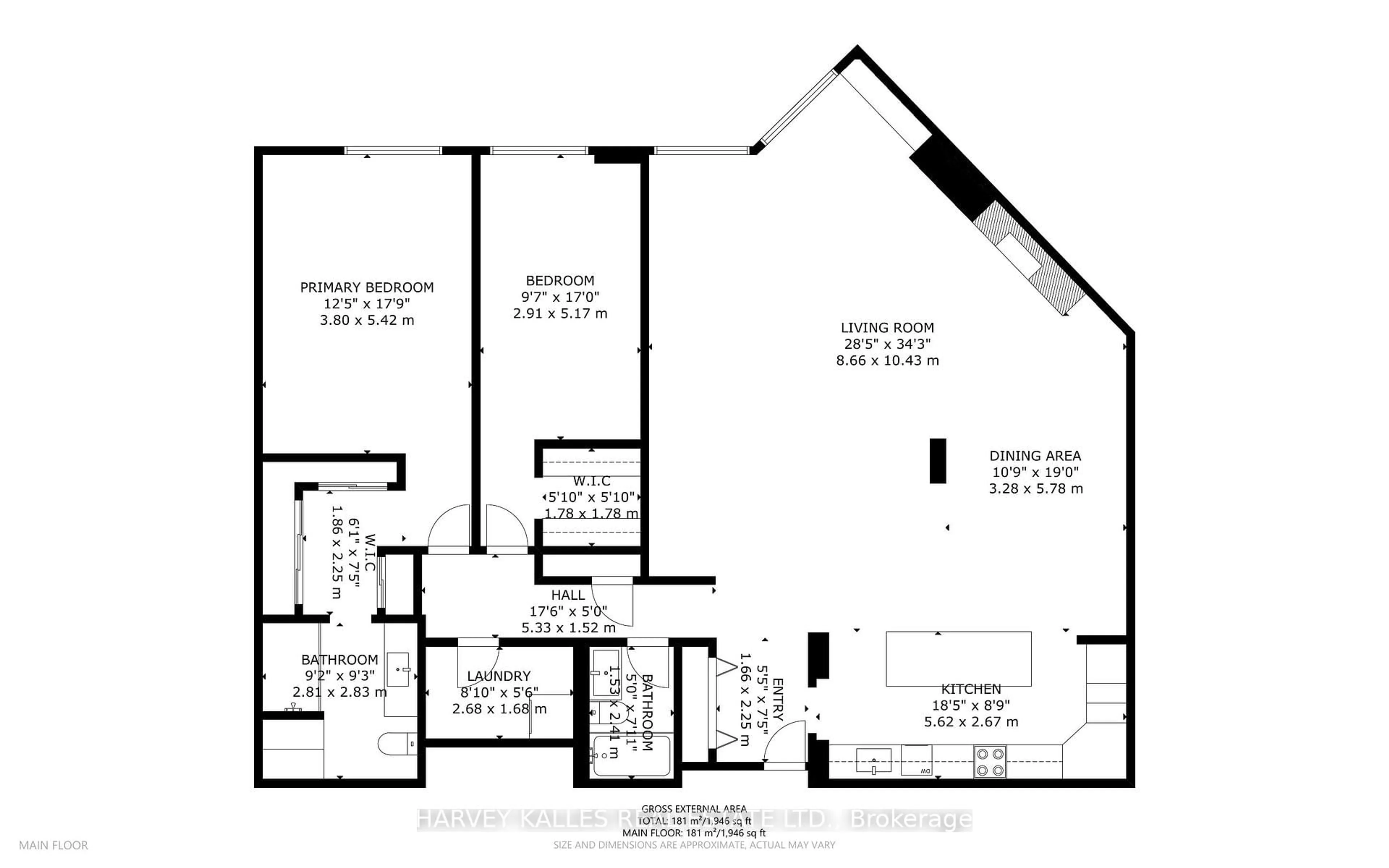 Floor plan for 80 Front St #818, Toronto Ontario M5E 1T4