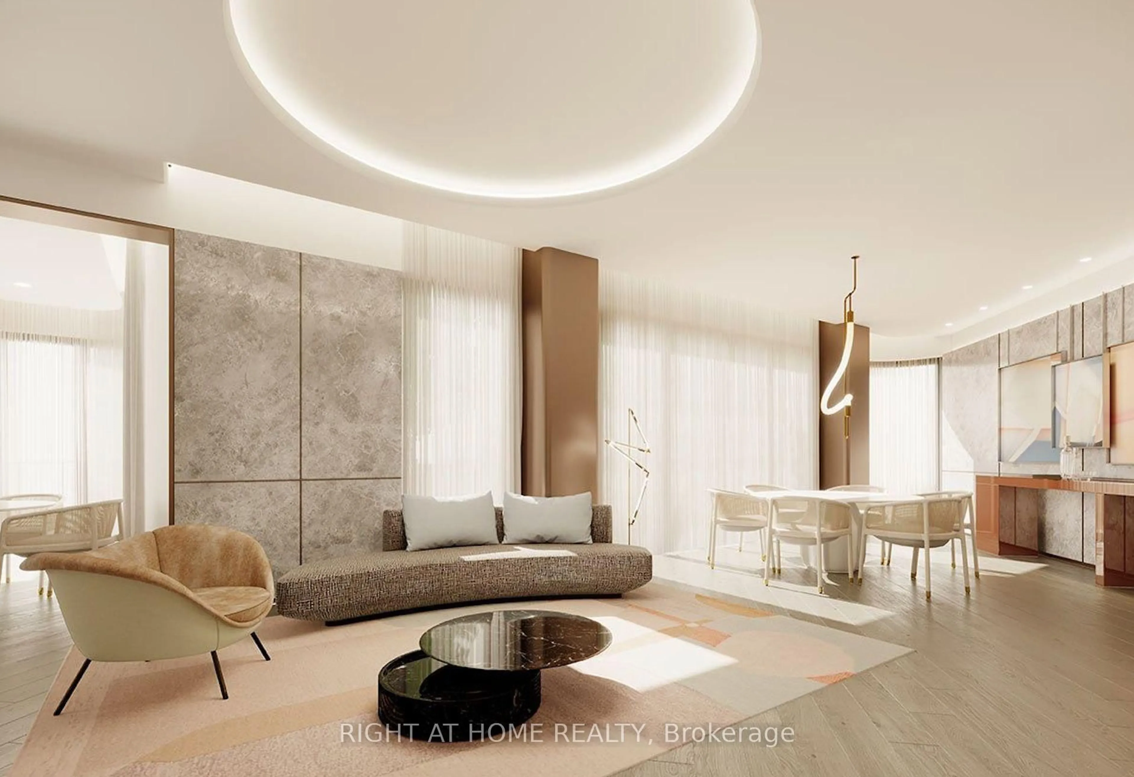 Living room with furniture, unknown for 155 Merchants' Wharf #606, Toronto Ontario M5A 0Y4